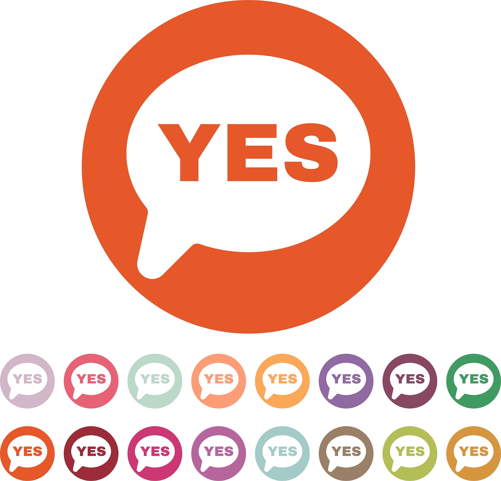 the yes speech bubble icon social network and web