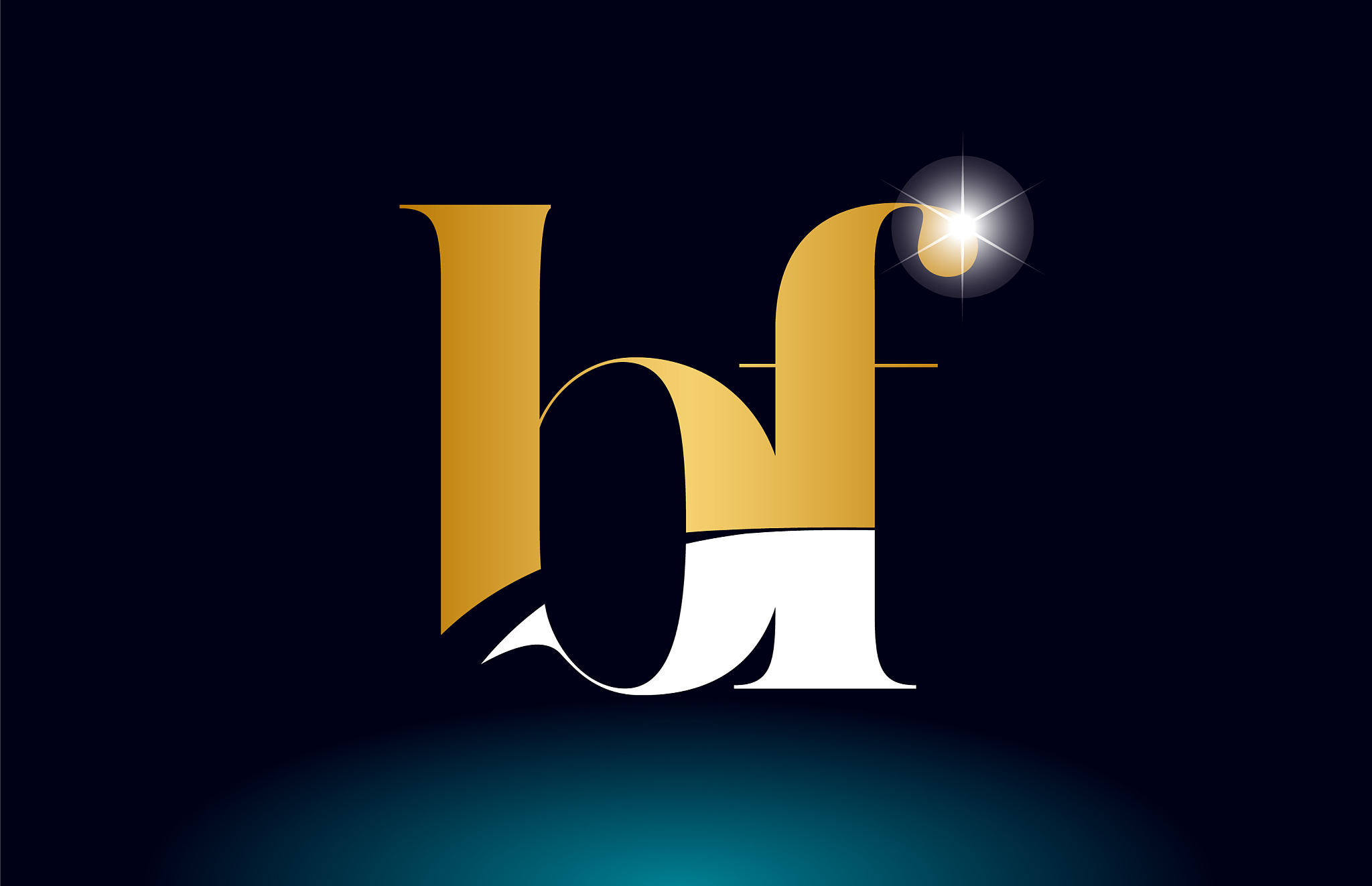 gold golden alphabet letter bf b f logo
