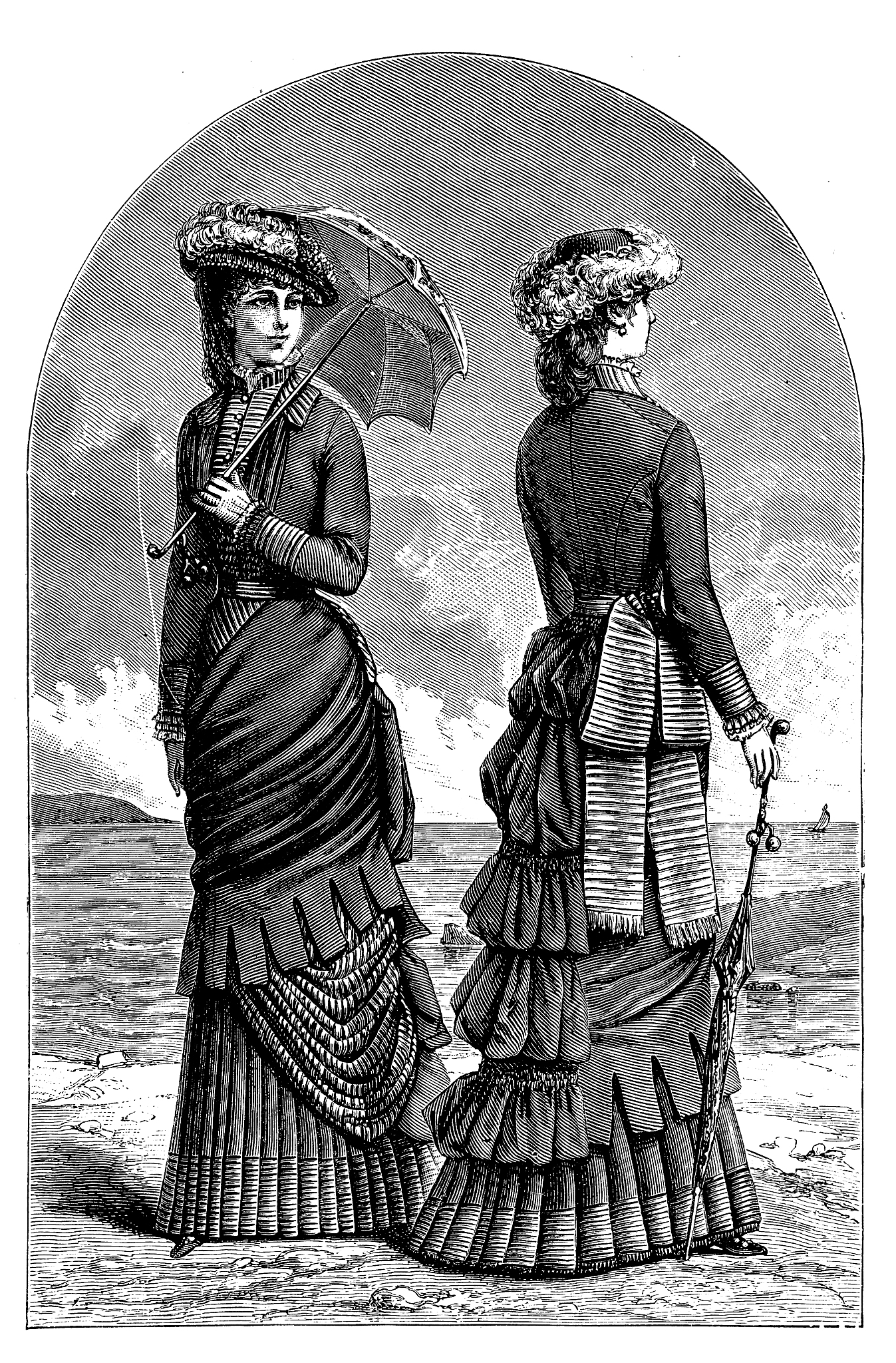 victorian fashion woman with umbrella