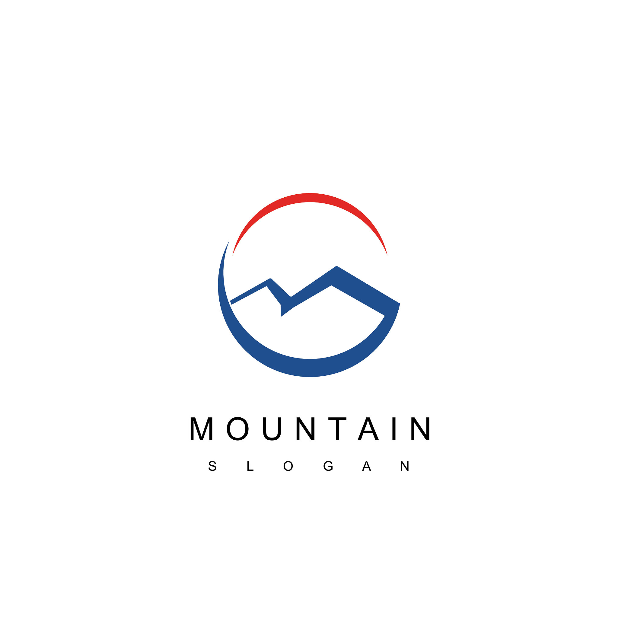 mountain logo design template for outdoor company