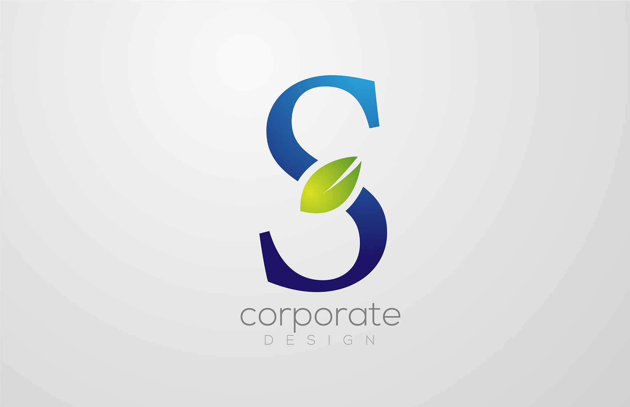 green leaf alphabet letter s logo icon design