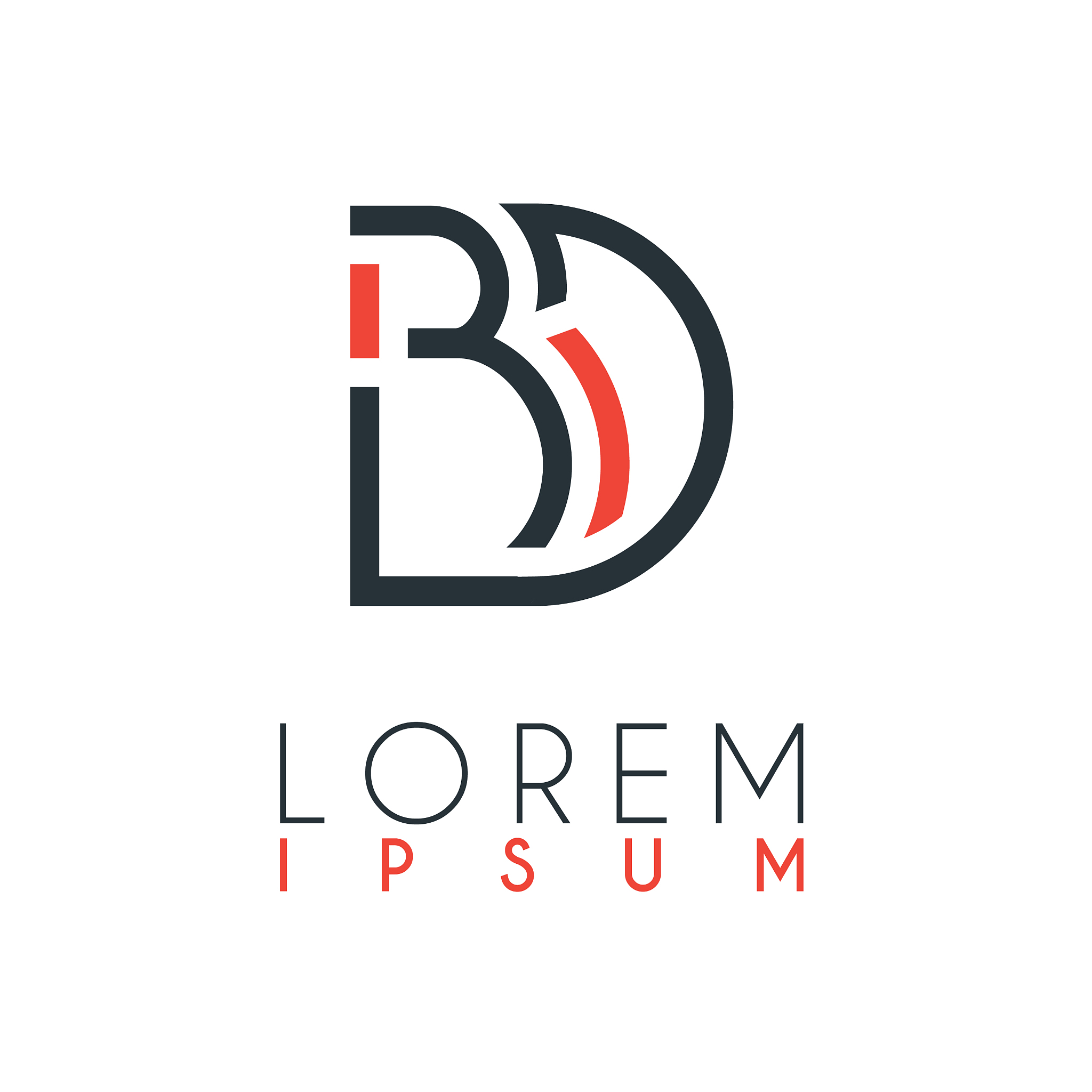 the logo between letter b and letter d or bd