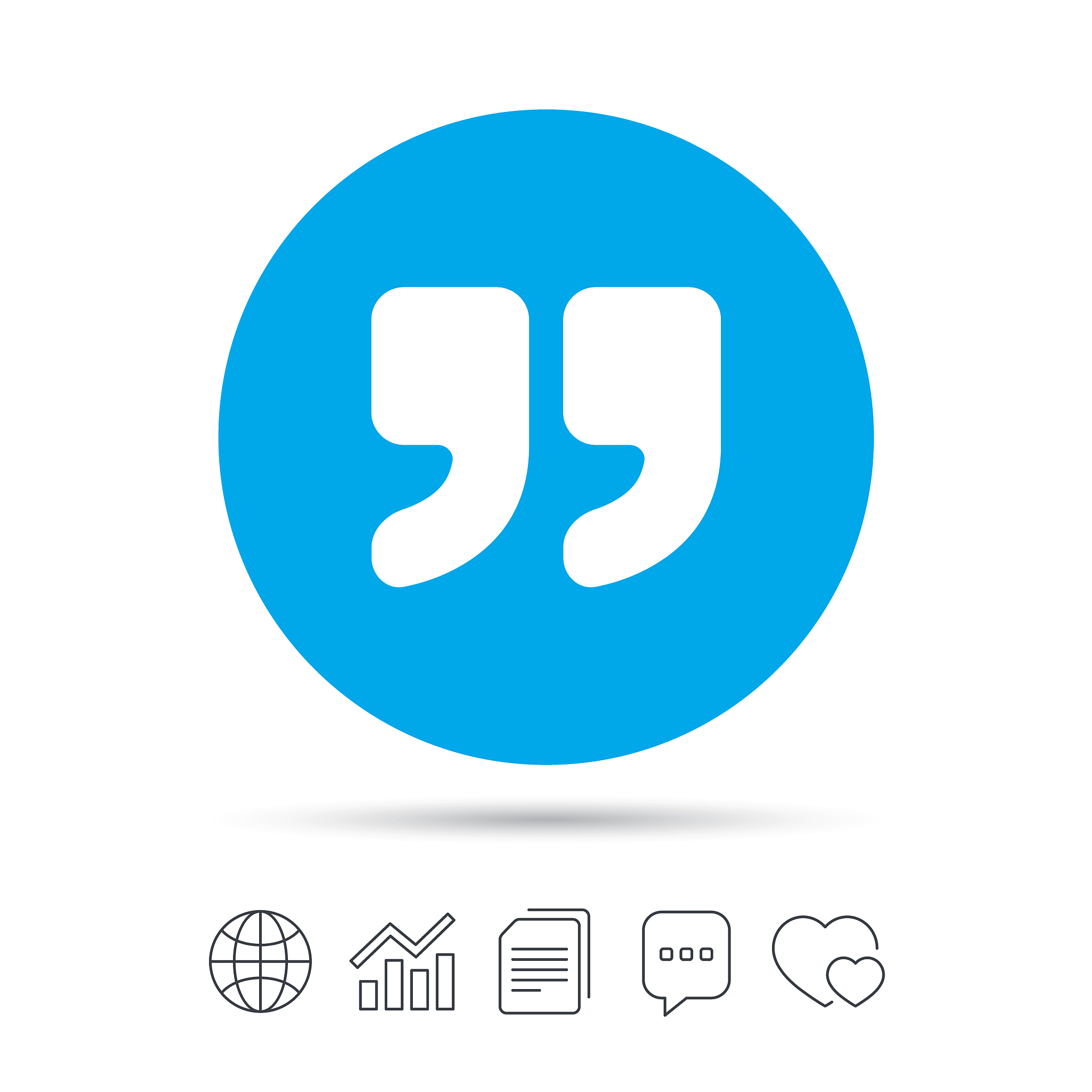 quote sign icon quotation mark symbol
