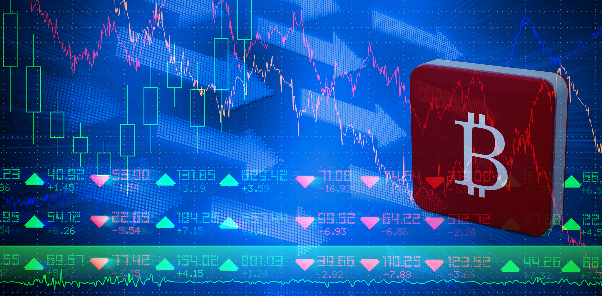 composite image of bitcoin symbol