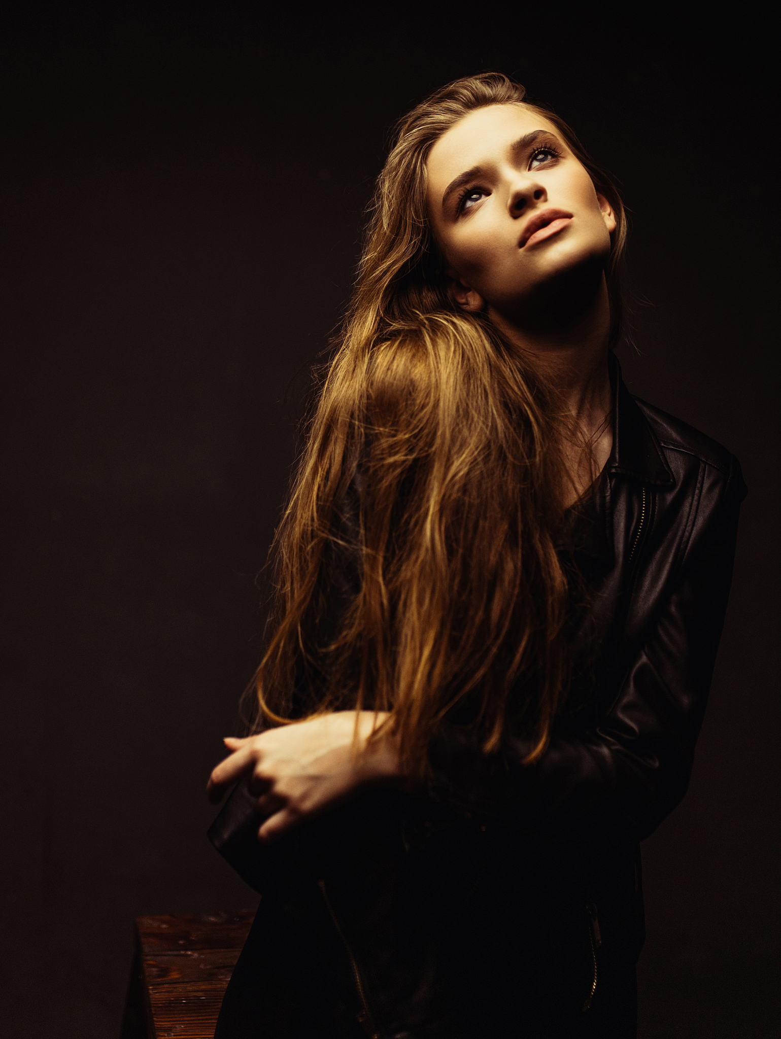 young beautiful woman with long hair