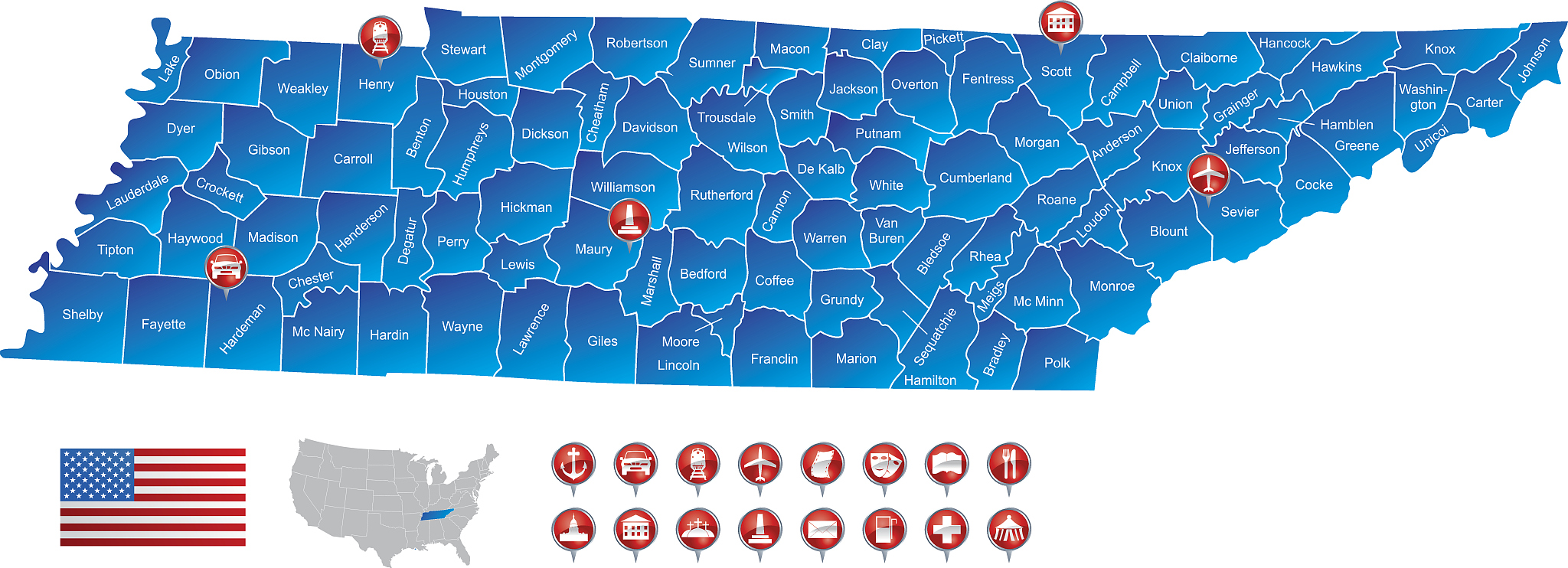 map of tennessee