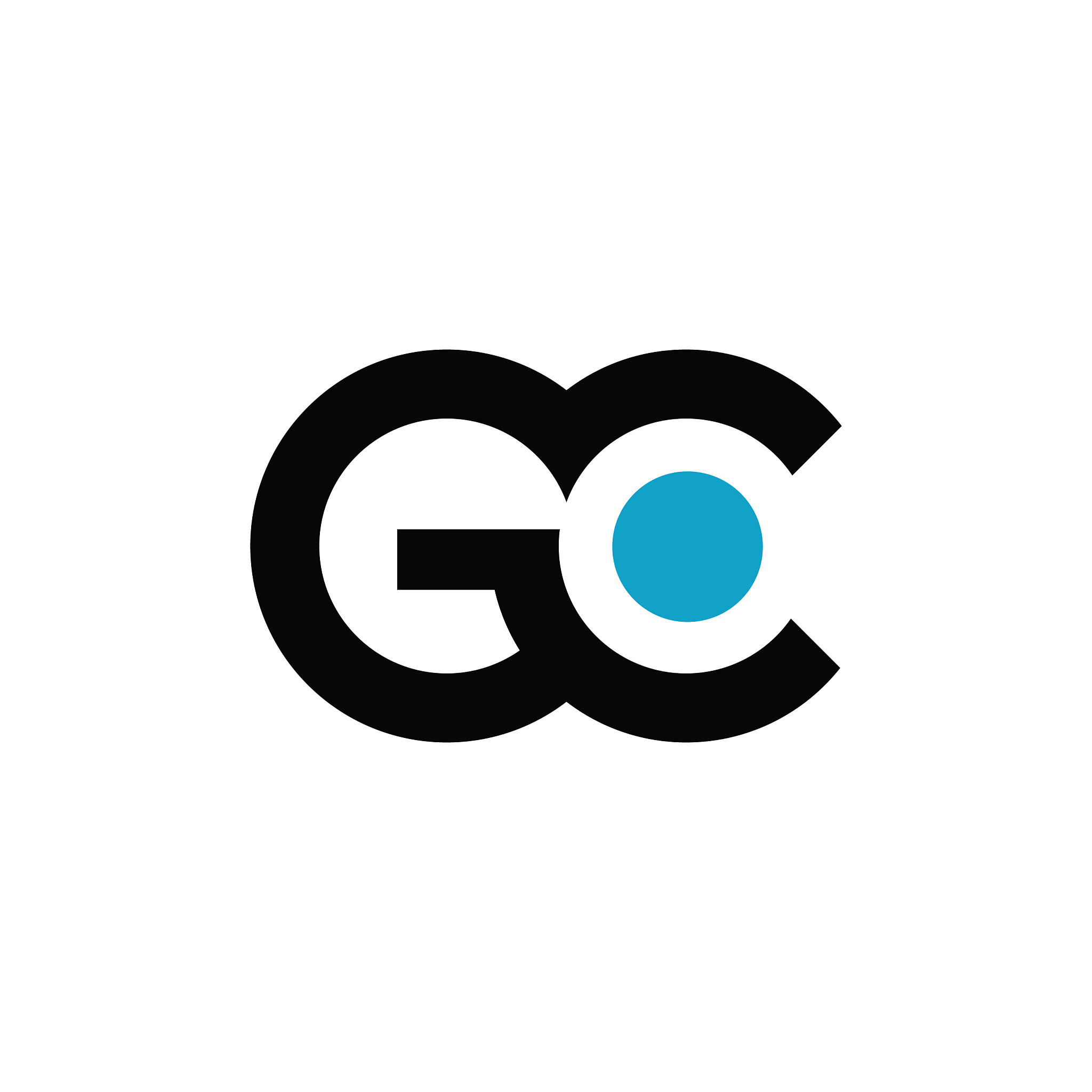 initial letter gc or cg logo design template