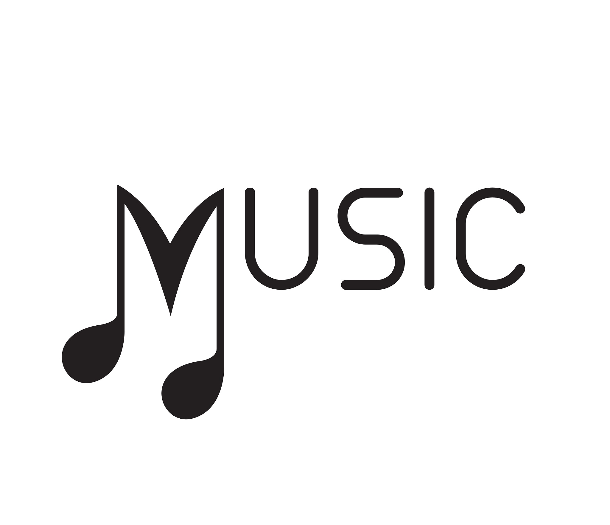 music logo with note