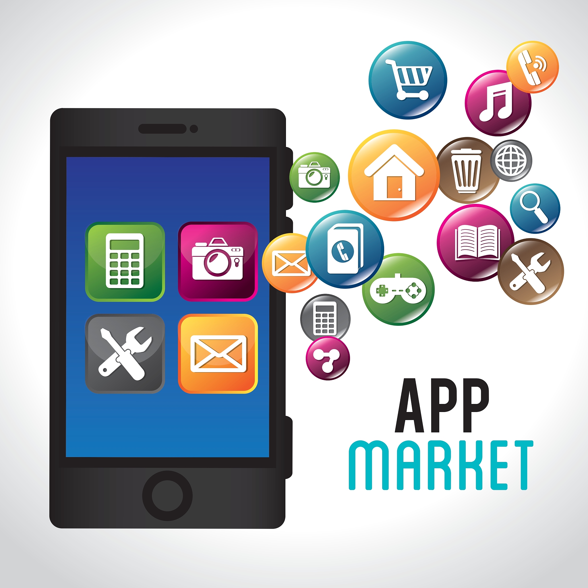 e-commerce and market mobile applications design