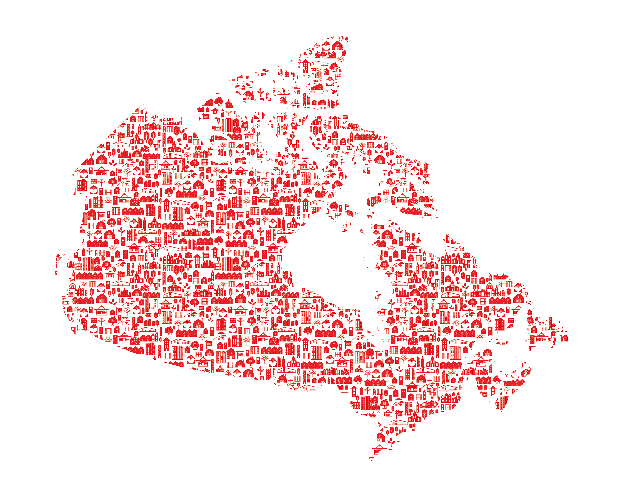 map of canada, real estate concept