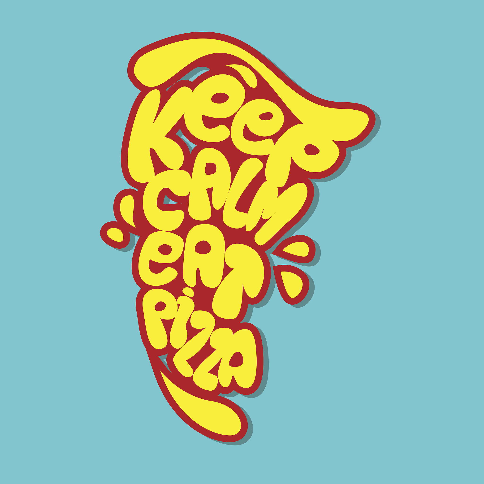 keep calm eat pizza vector quote