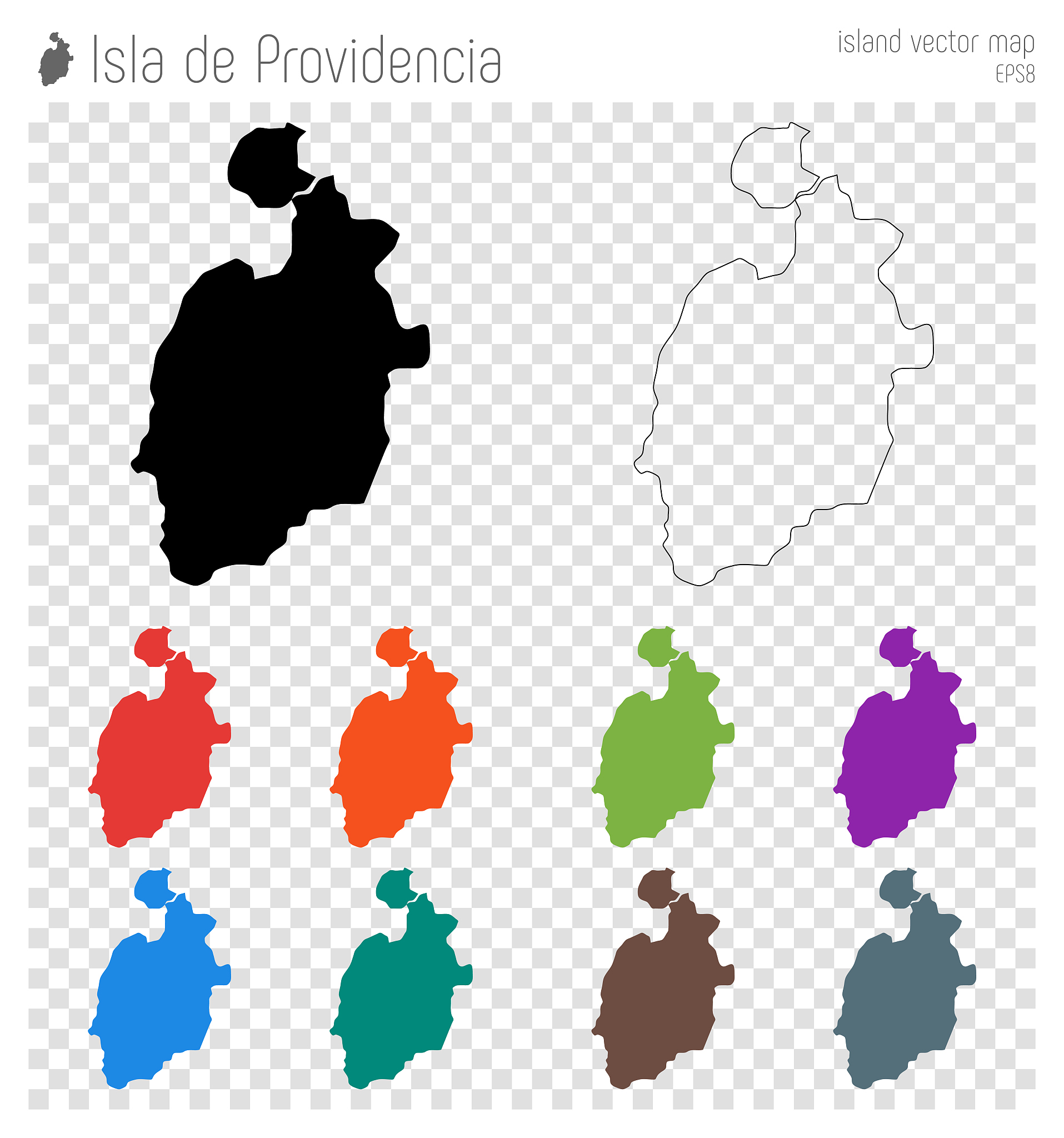 isla de providencia high detailed map.