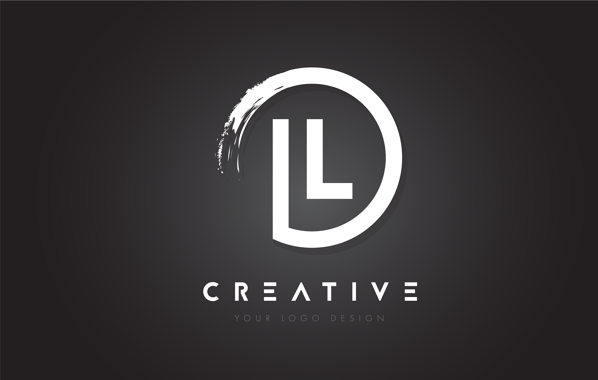 il circular letter logo with circle brush design