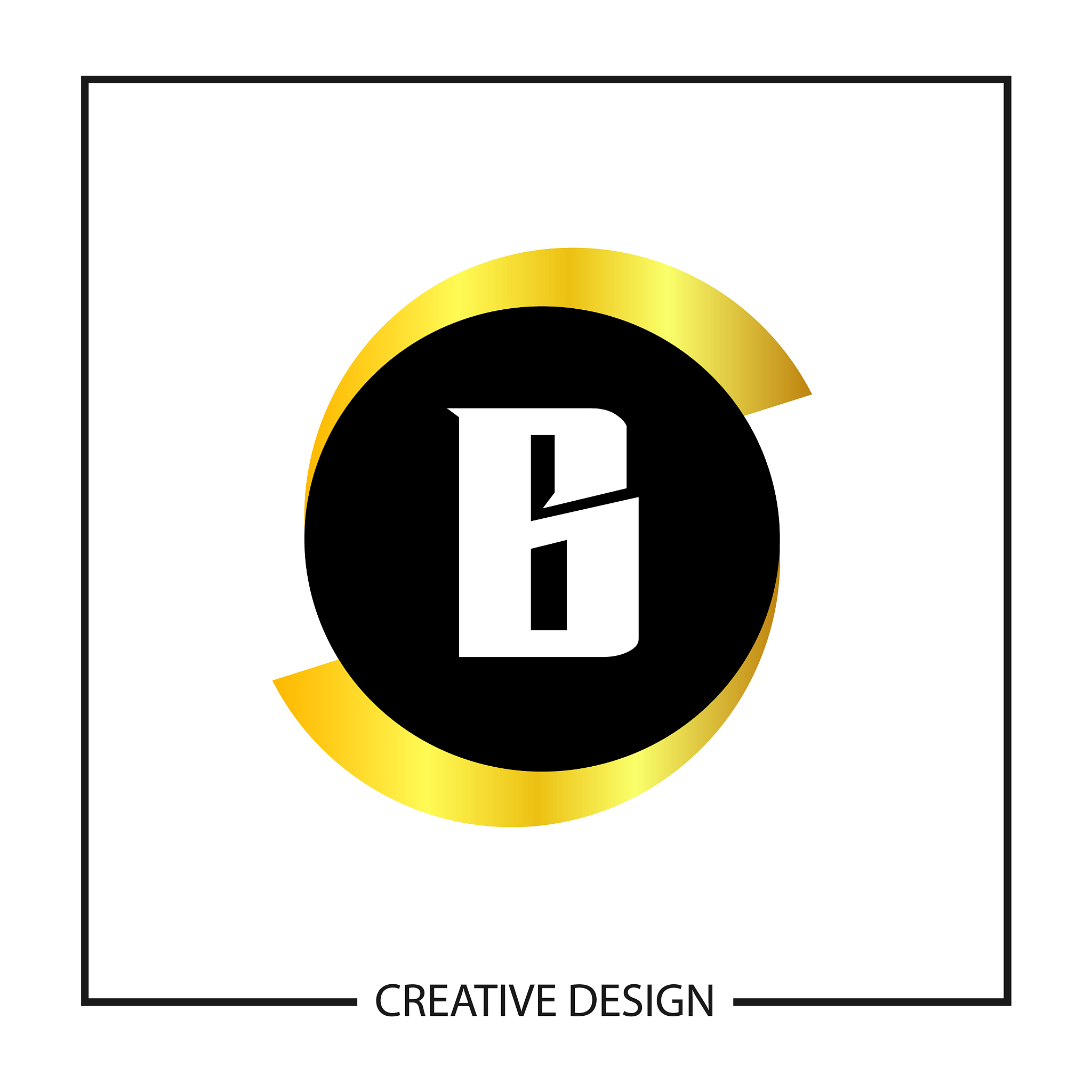 letter b logo template design