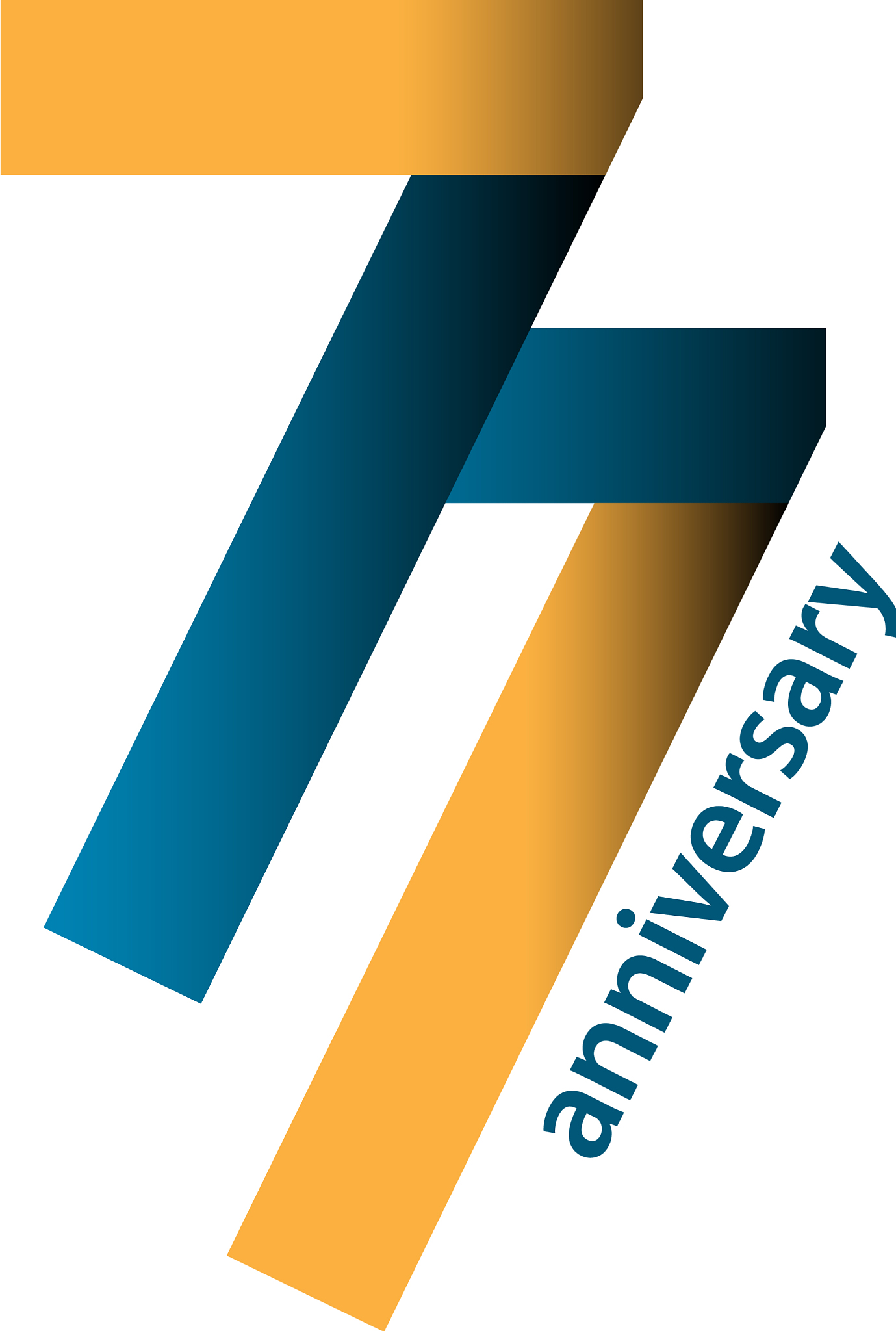 77 year anniversary template design