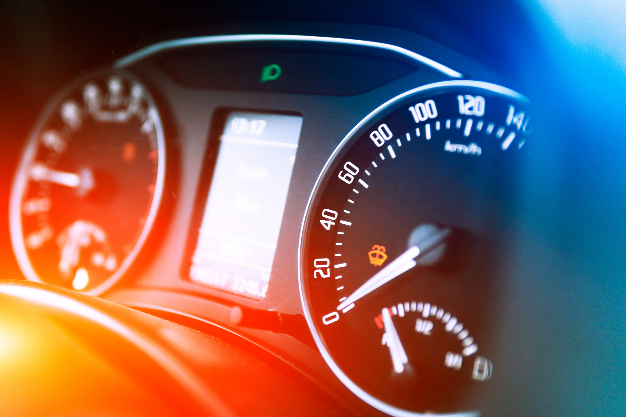 dashboard in a modern car. new technologies. modern car design. 