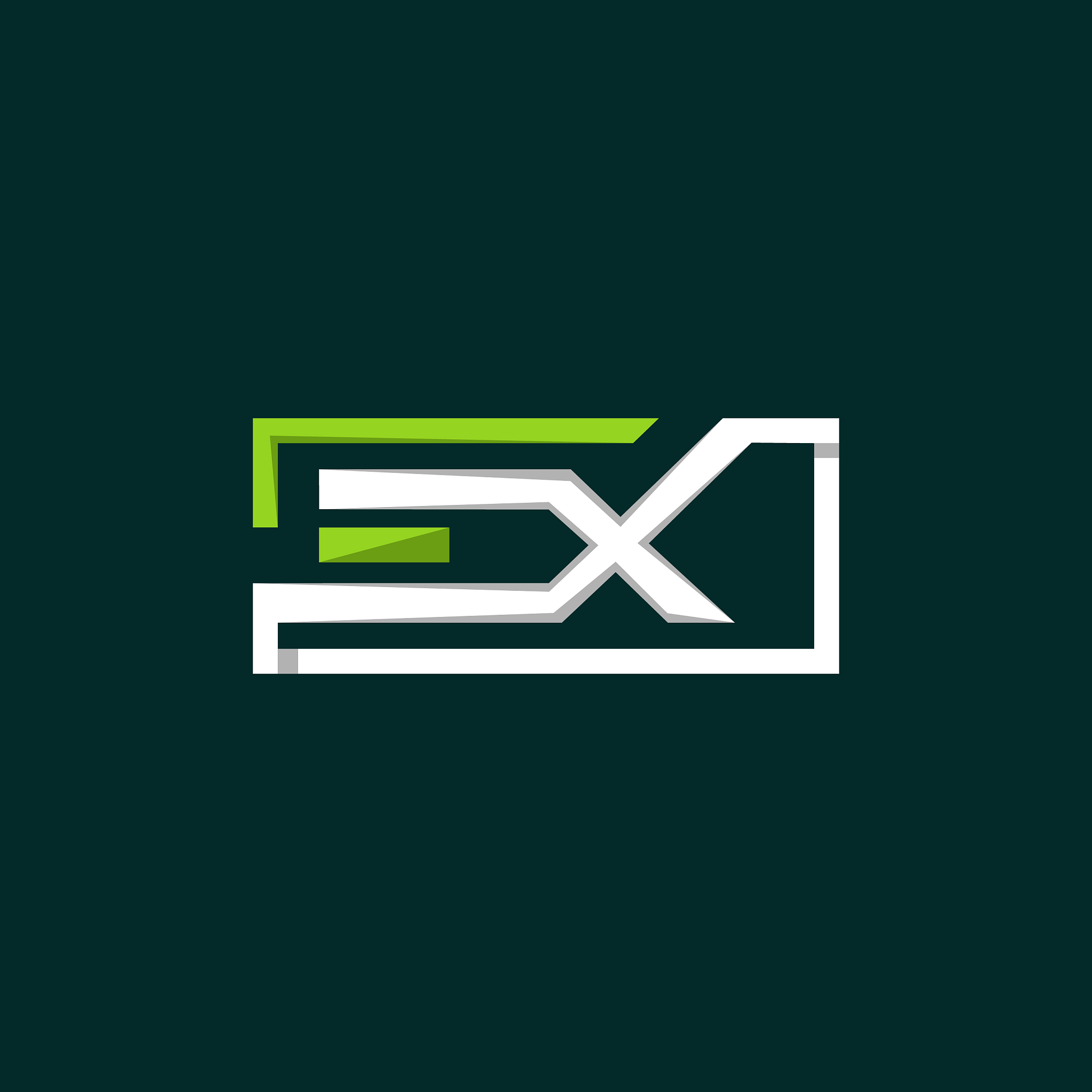 letter ex square creative modern logo