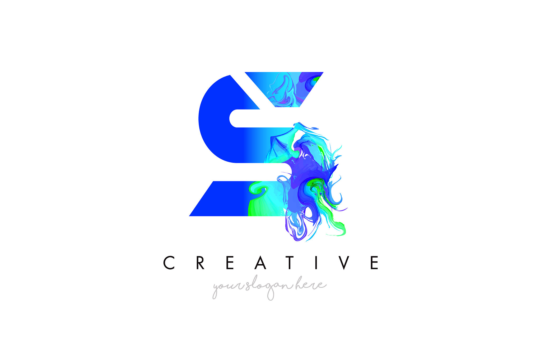 s letter icon design logo with creative artistic