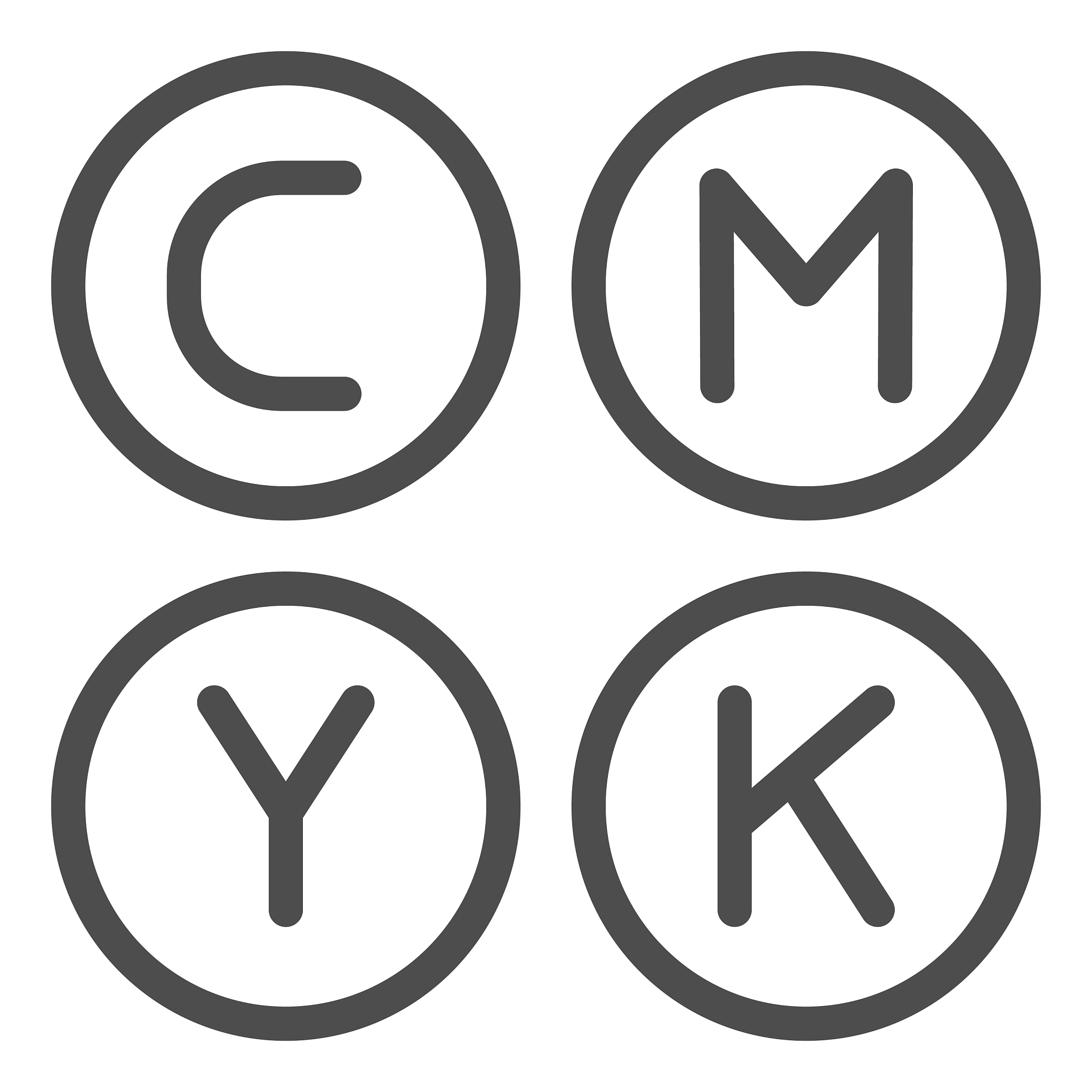 cmyk palette line icon print ink
