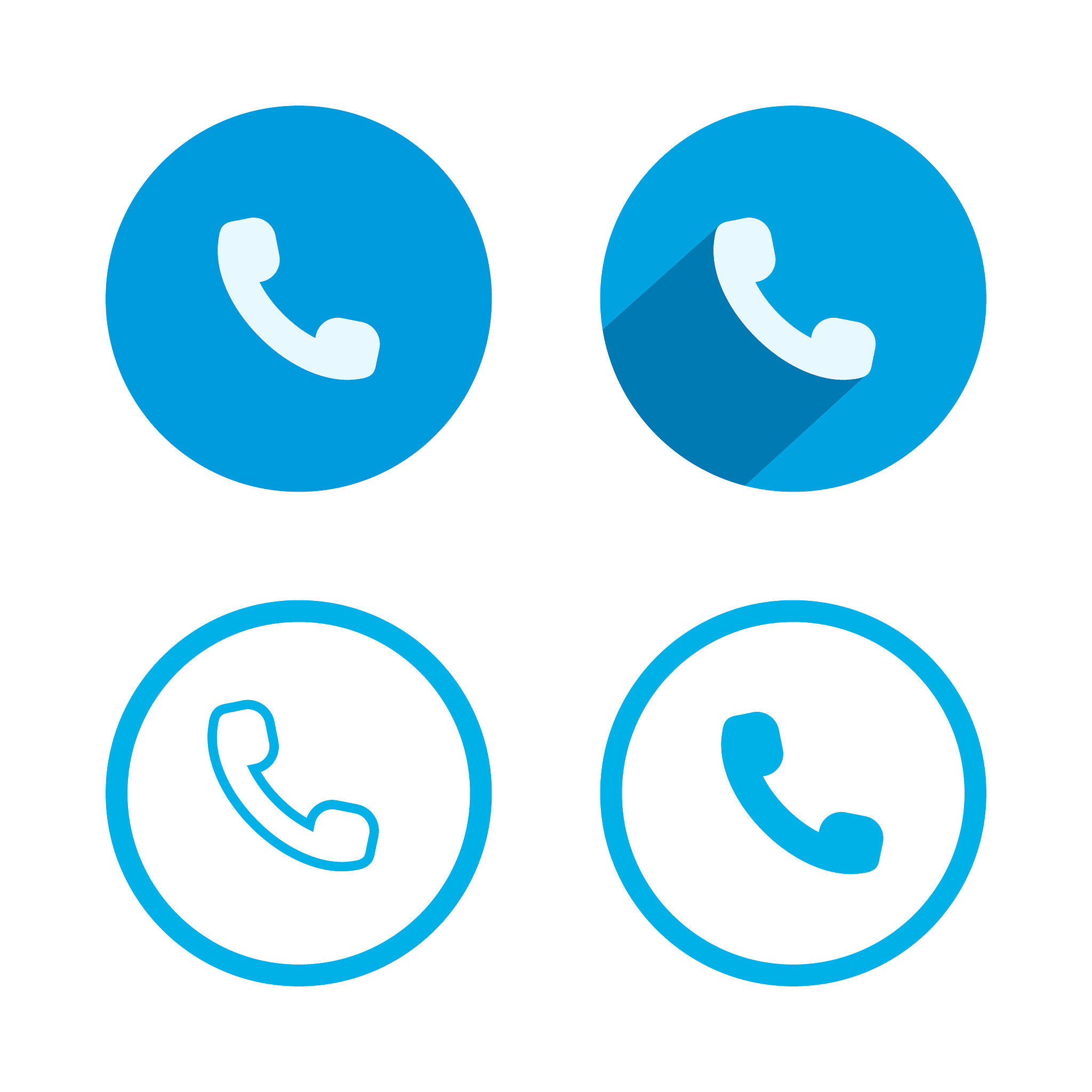 phone in the circle button for computer,website and mobile apps