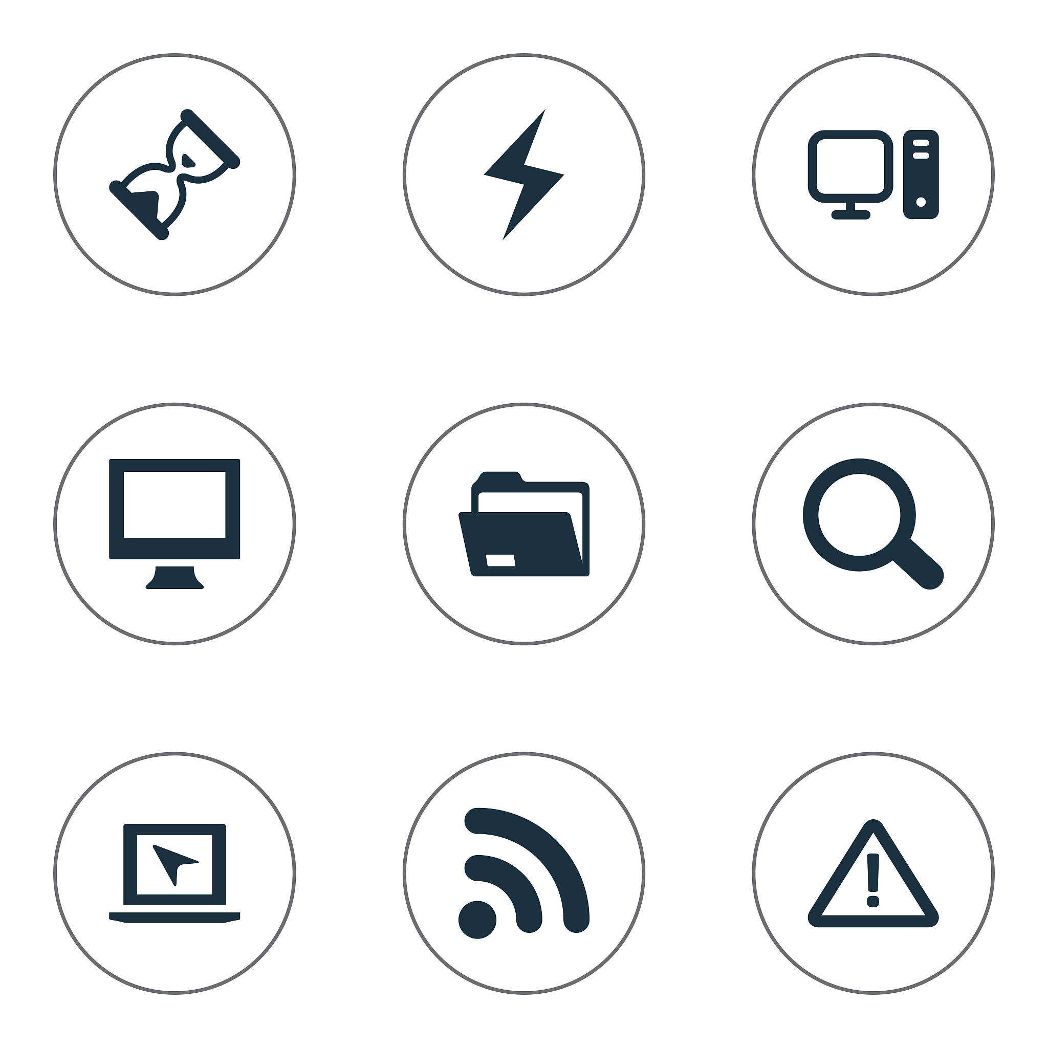 set of simple notebook icons