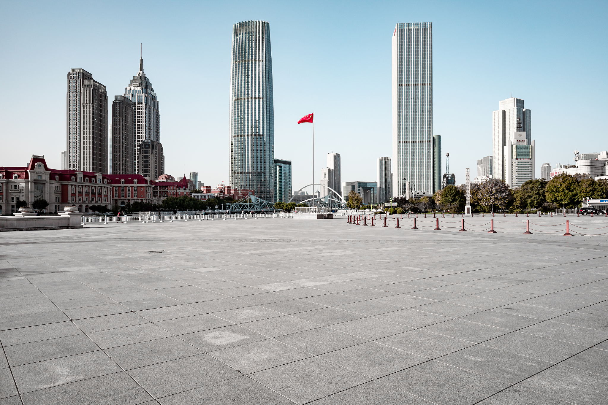 天津市城市建筑和广场路面