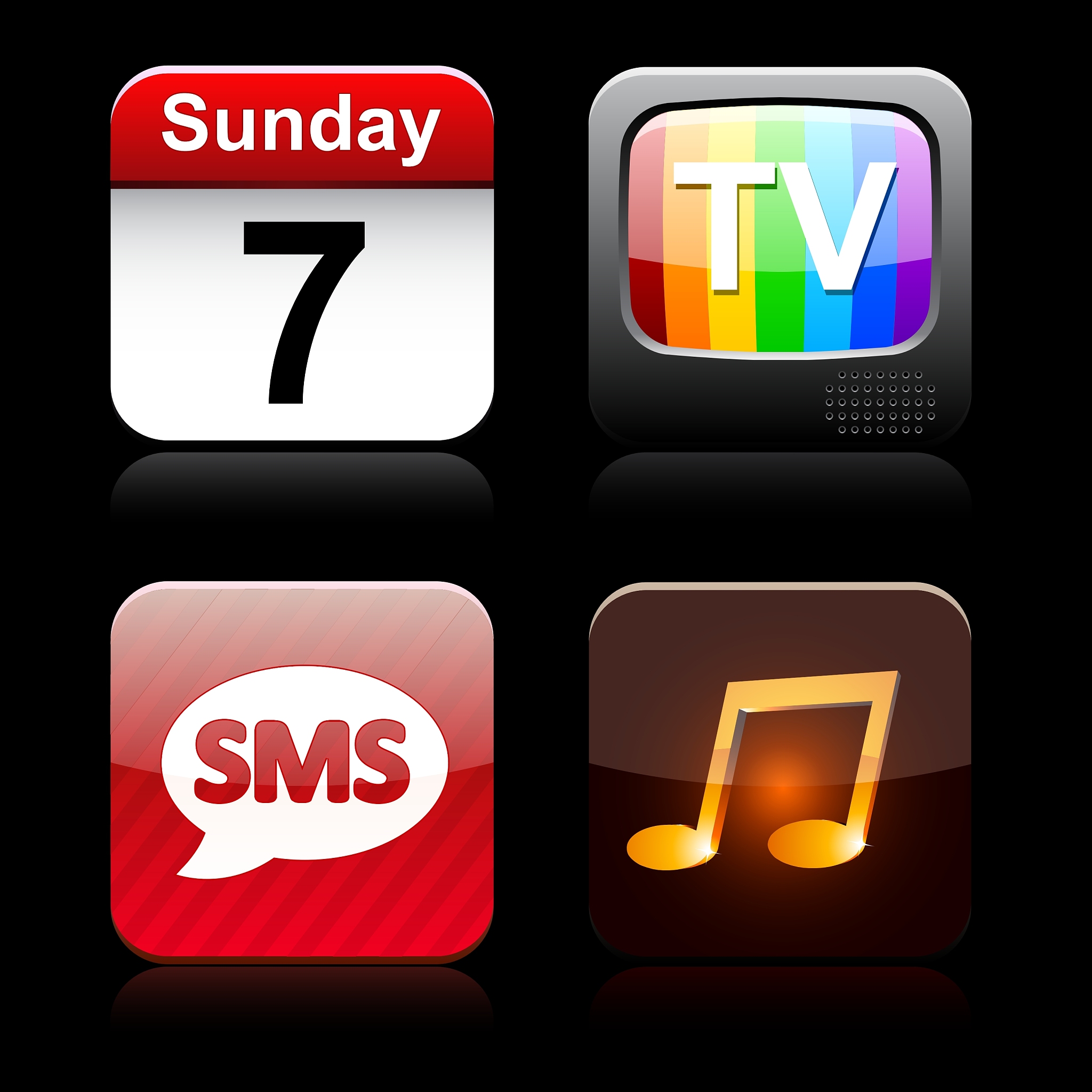 square high-detailed apps icons