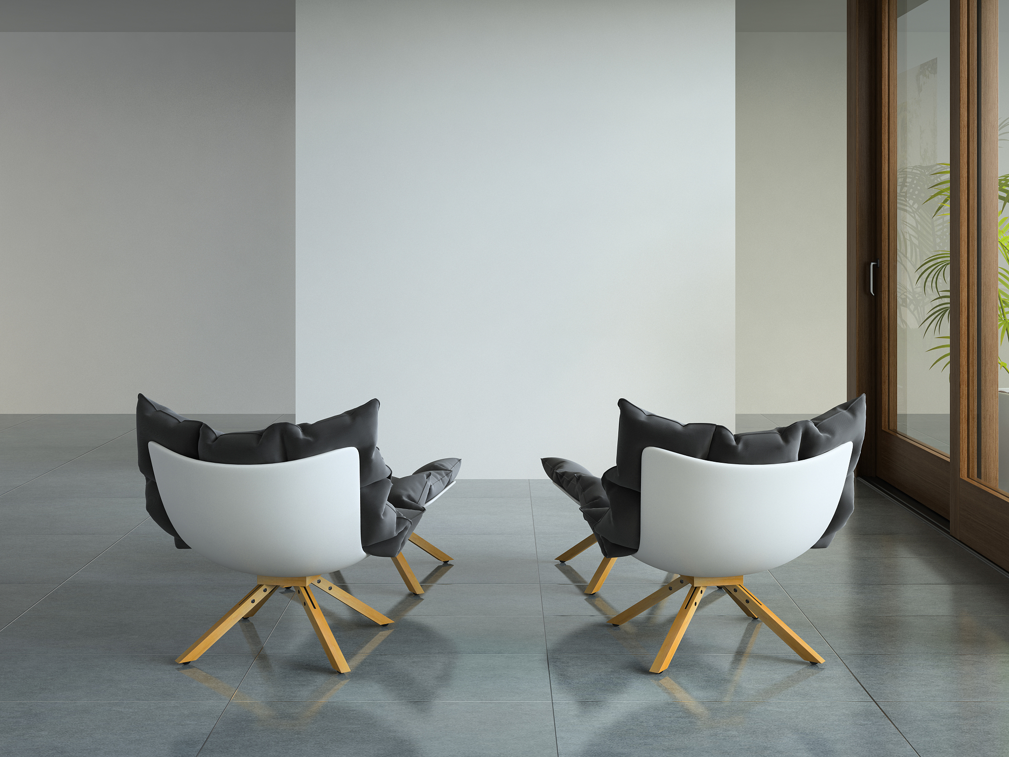 interior modern design room 3d illustration