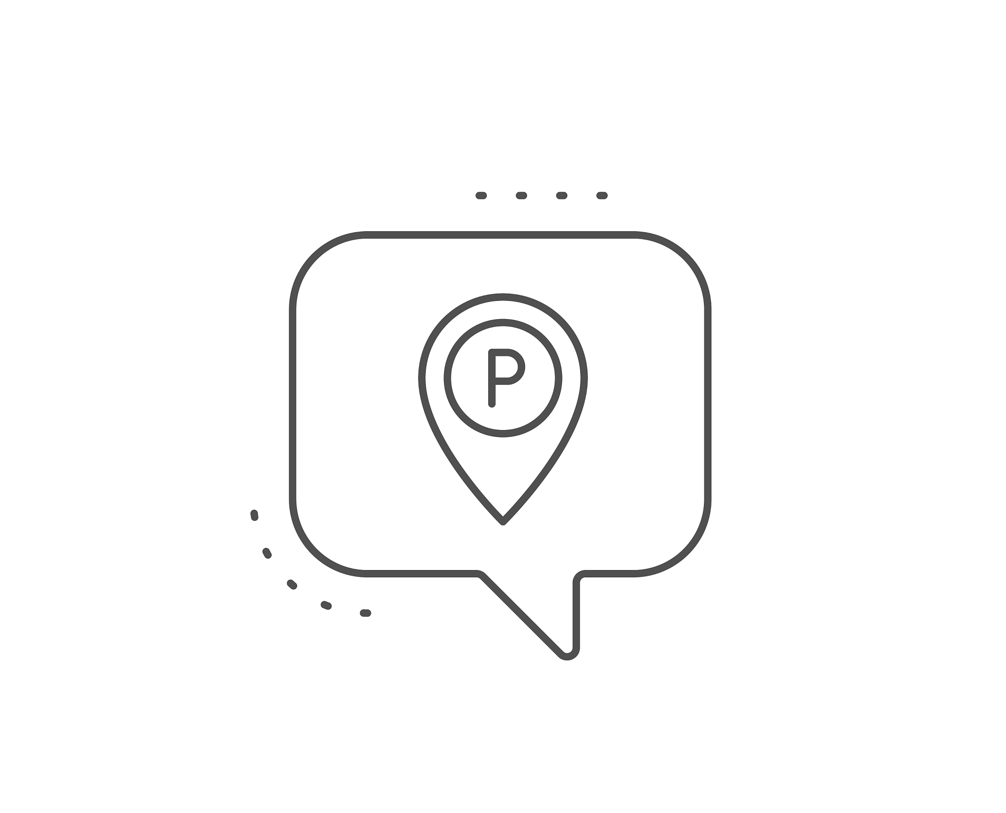 parking line icon location map pointer sign