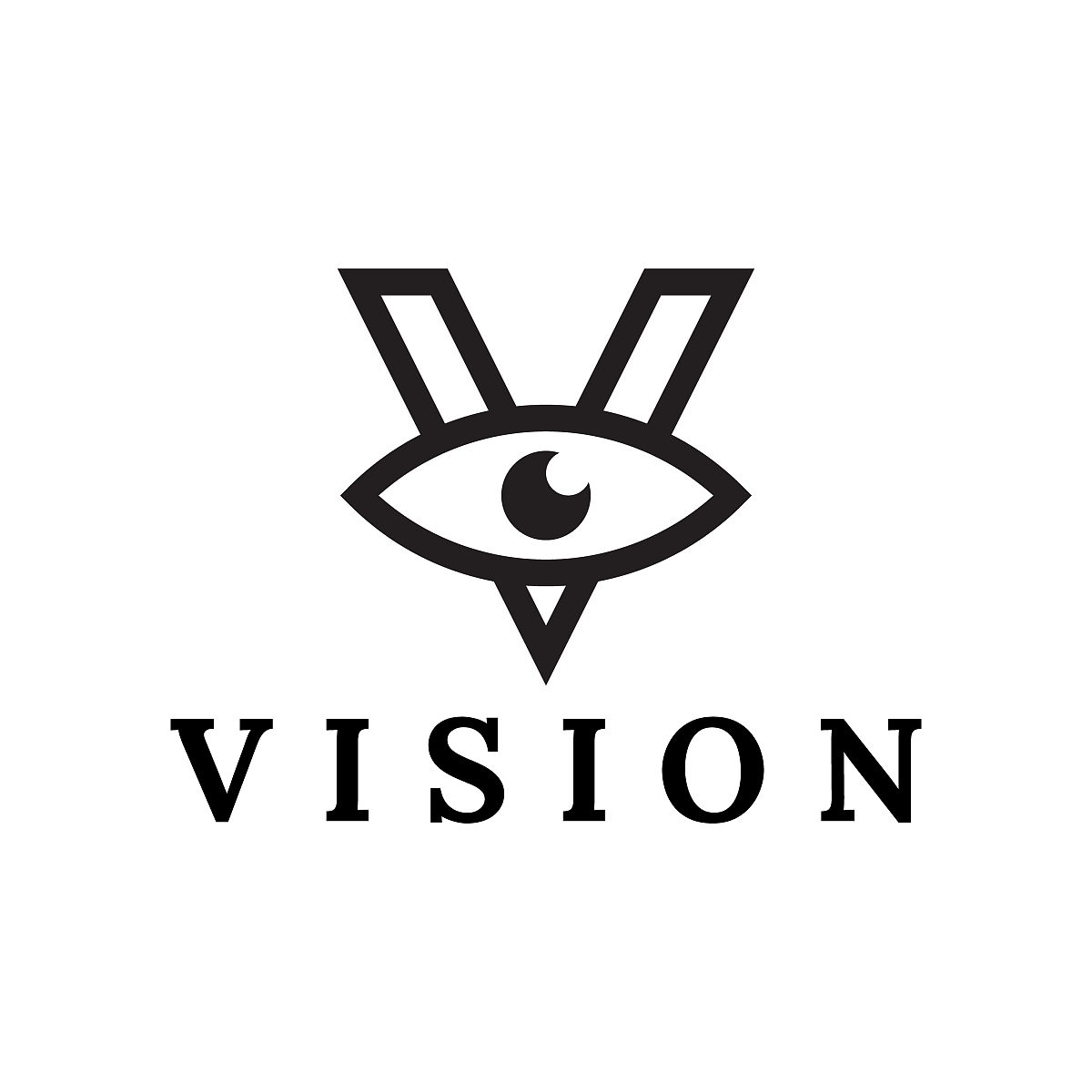 字母v眼标志设计