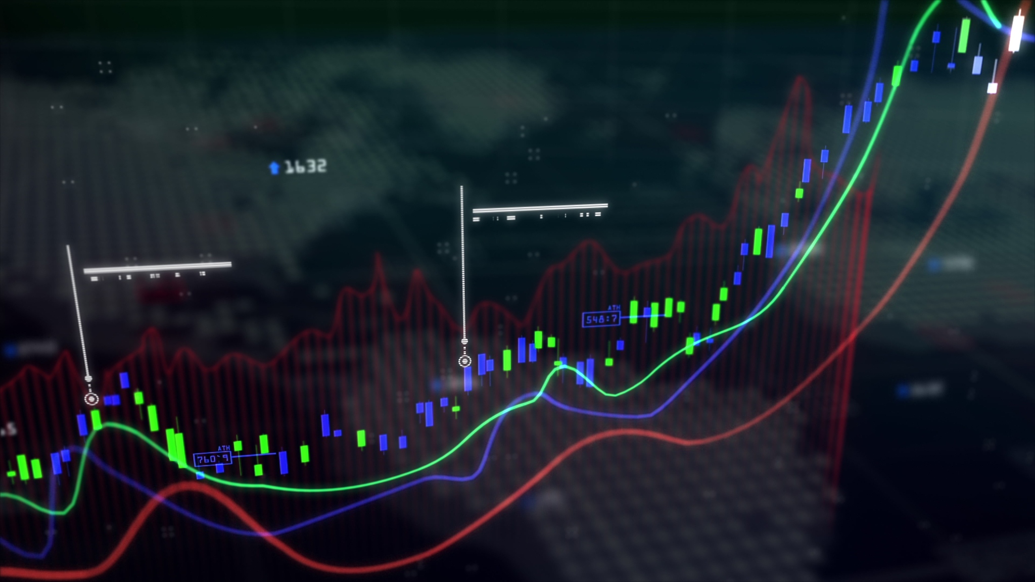 stock market technological background.candle charts. .graph and 