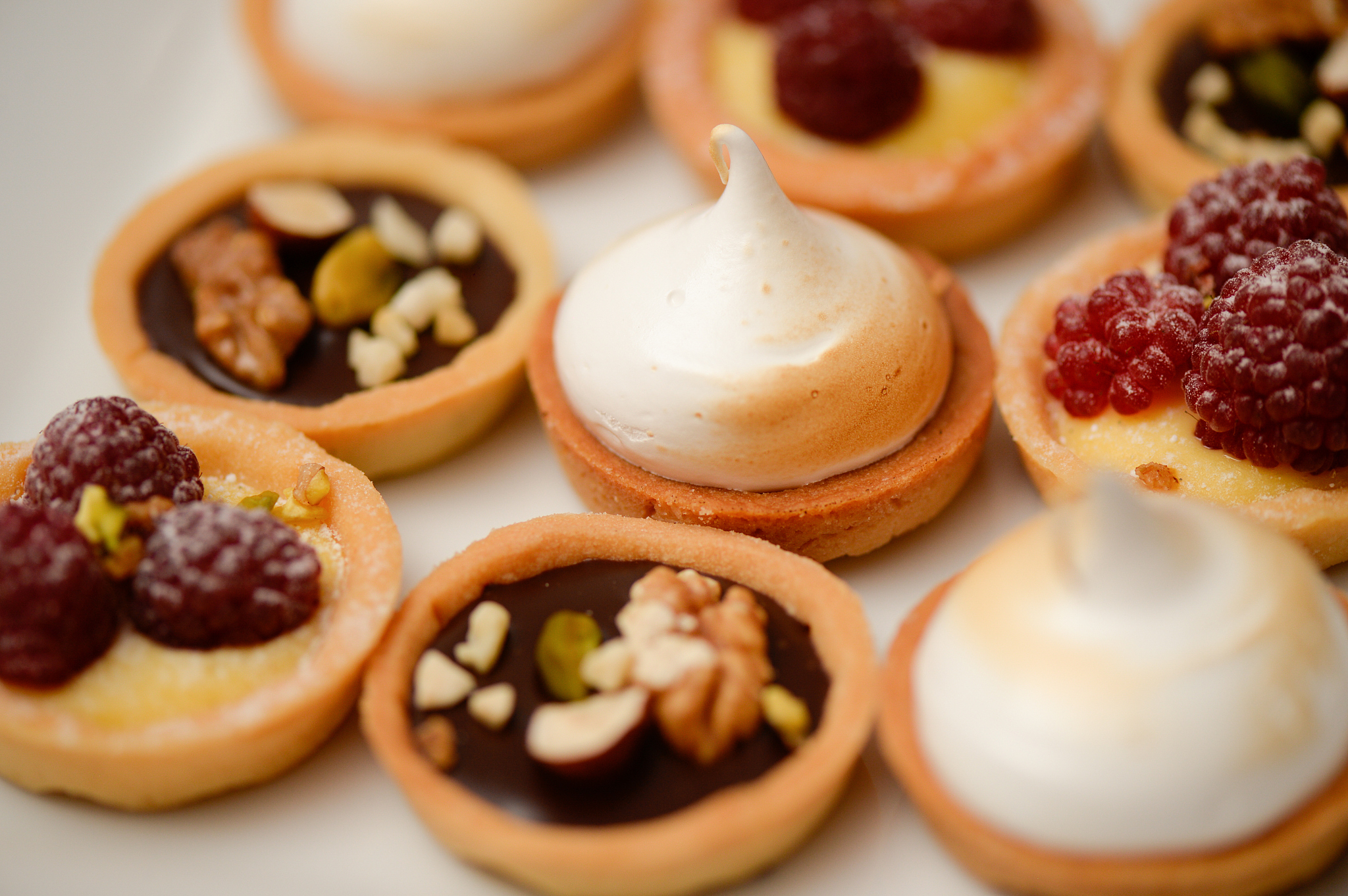 delicious sweets on candy buffet