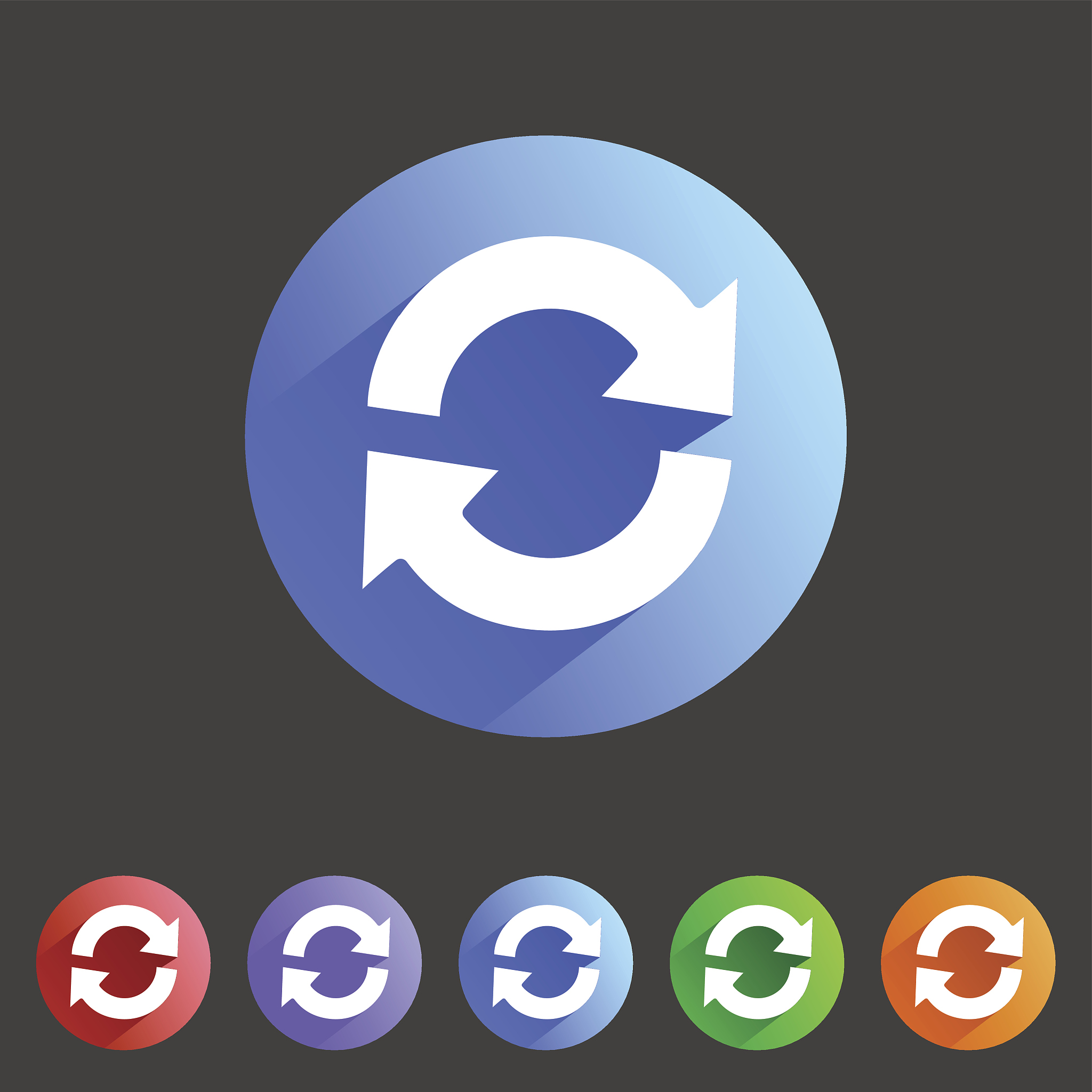 flat arrow icons