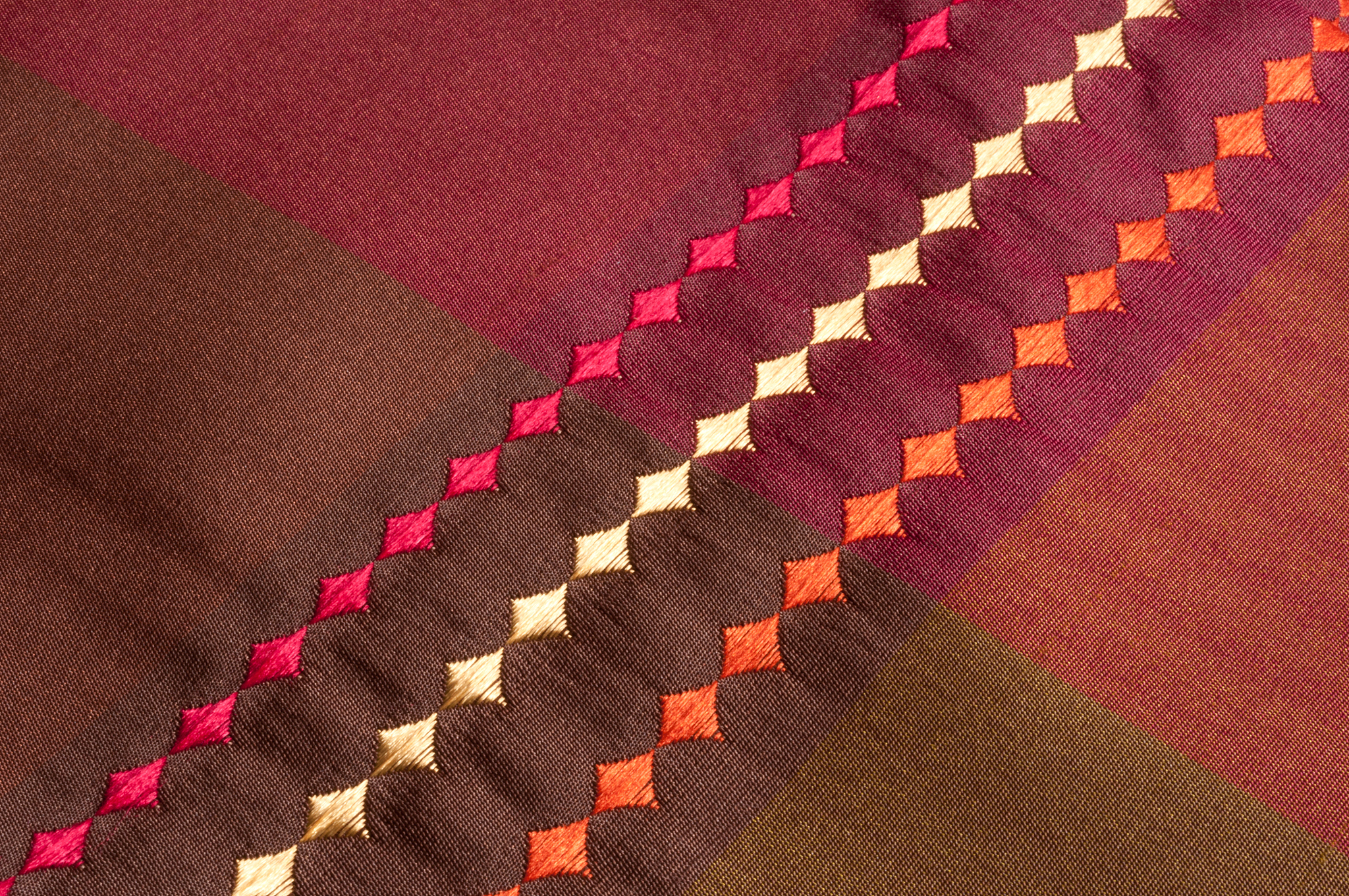 textile pattern with squares and stripes, macro