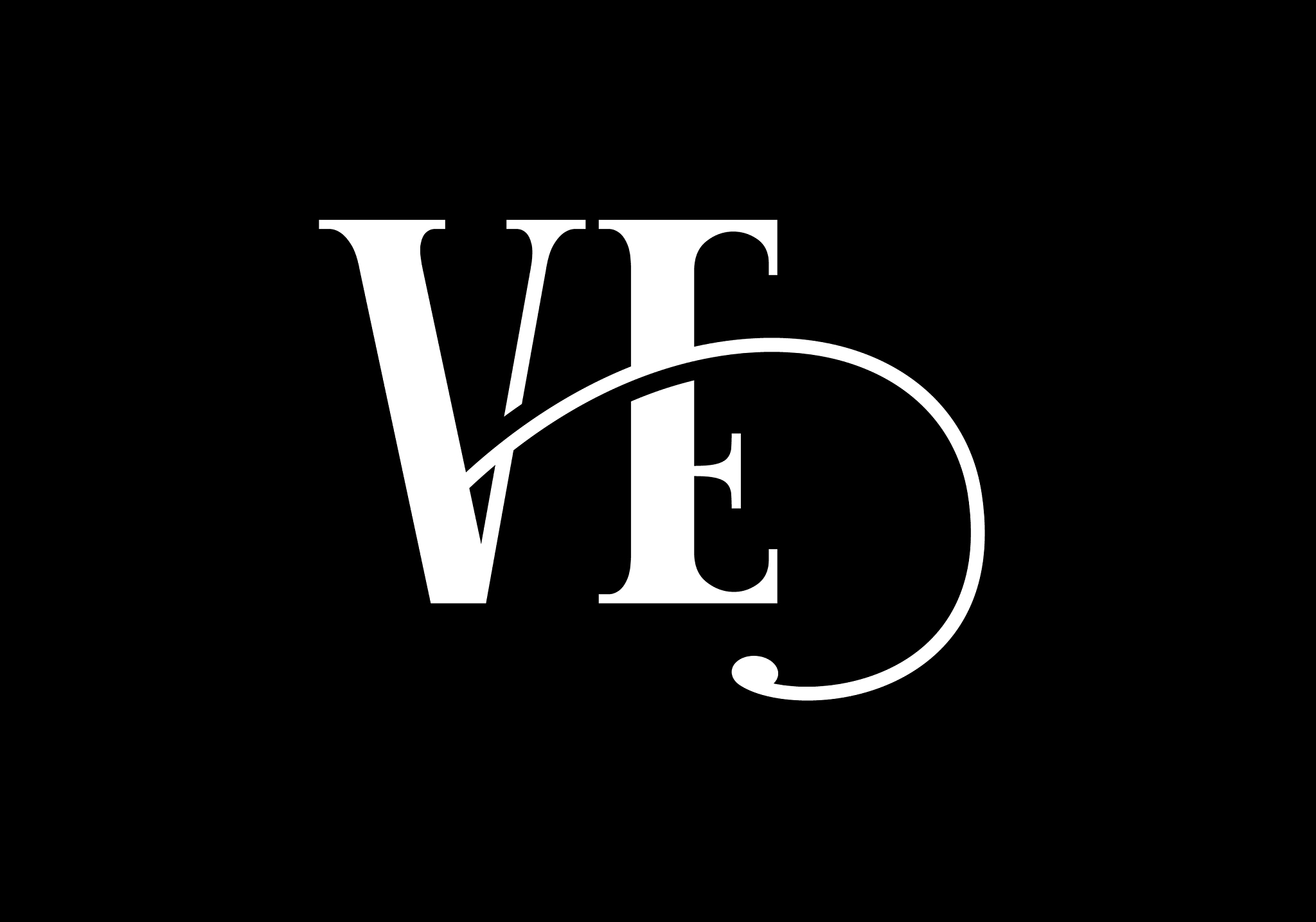 initial monogram letter v e logo design template
