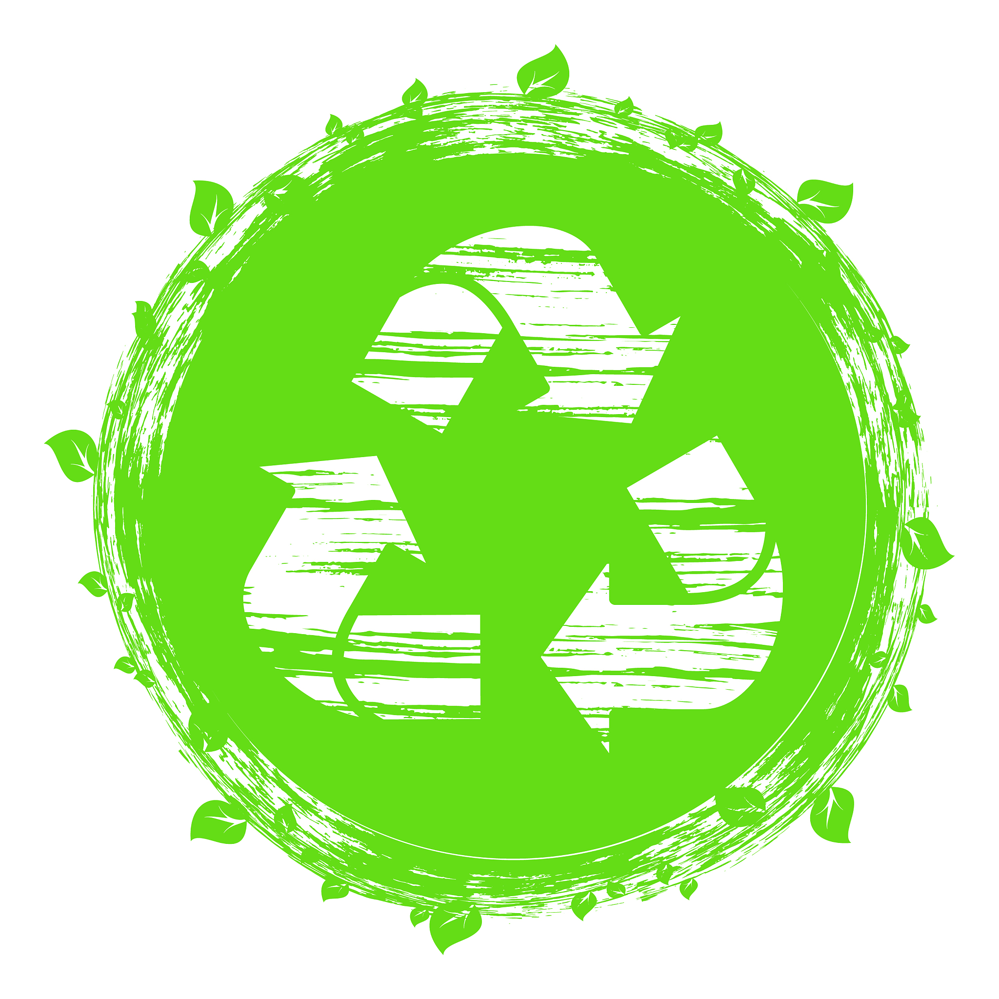 recycle sign drawing for paint brush ecology