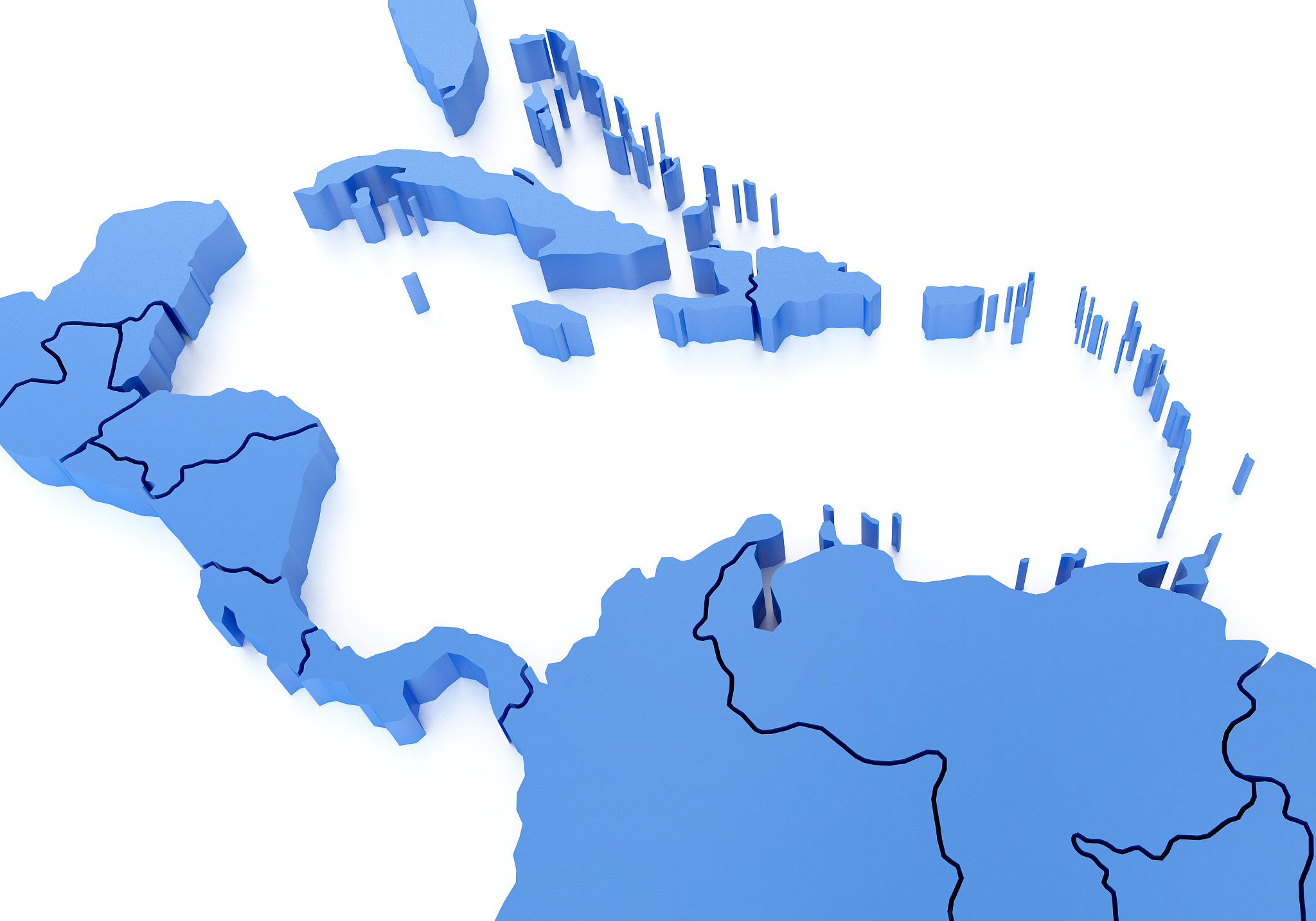 central america map
