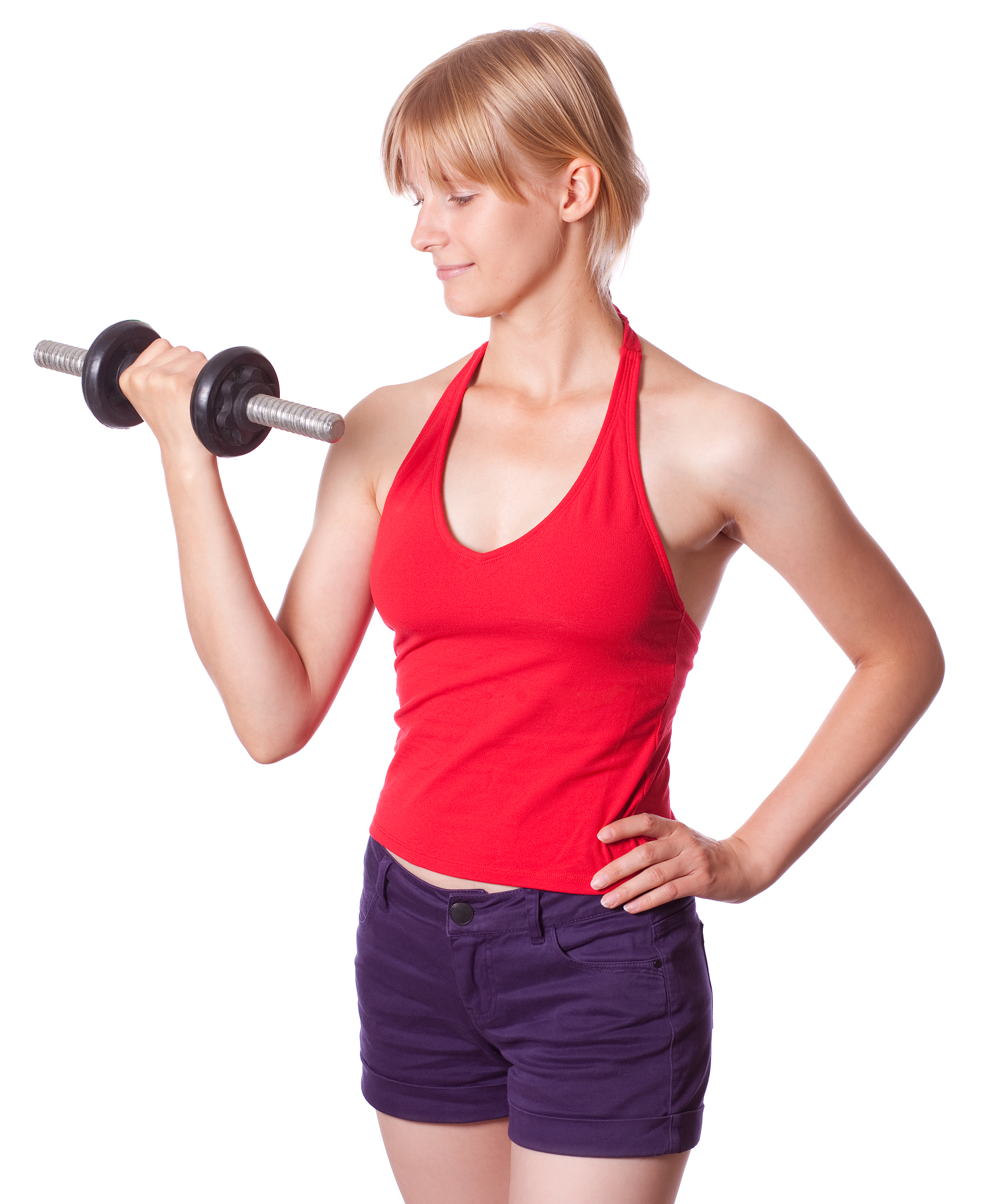 woman with dumbbell
