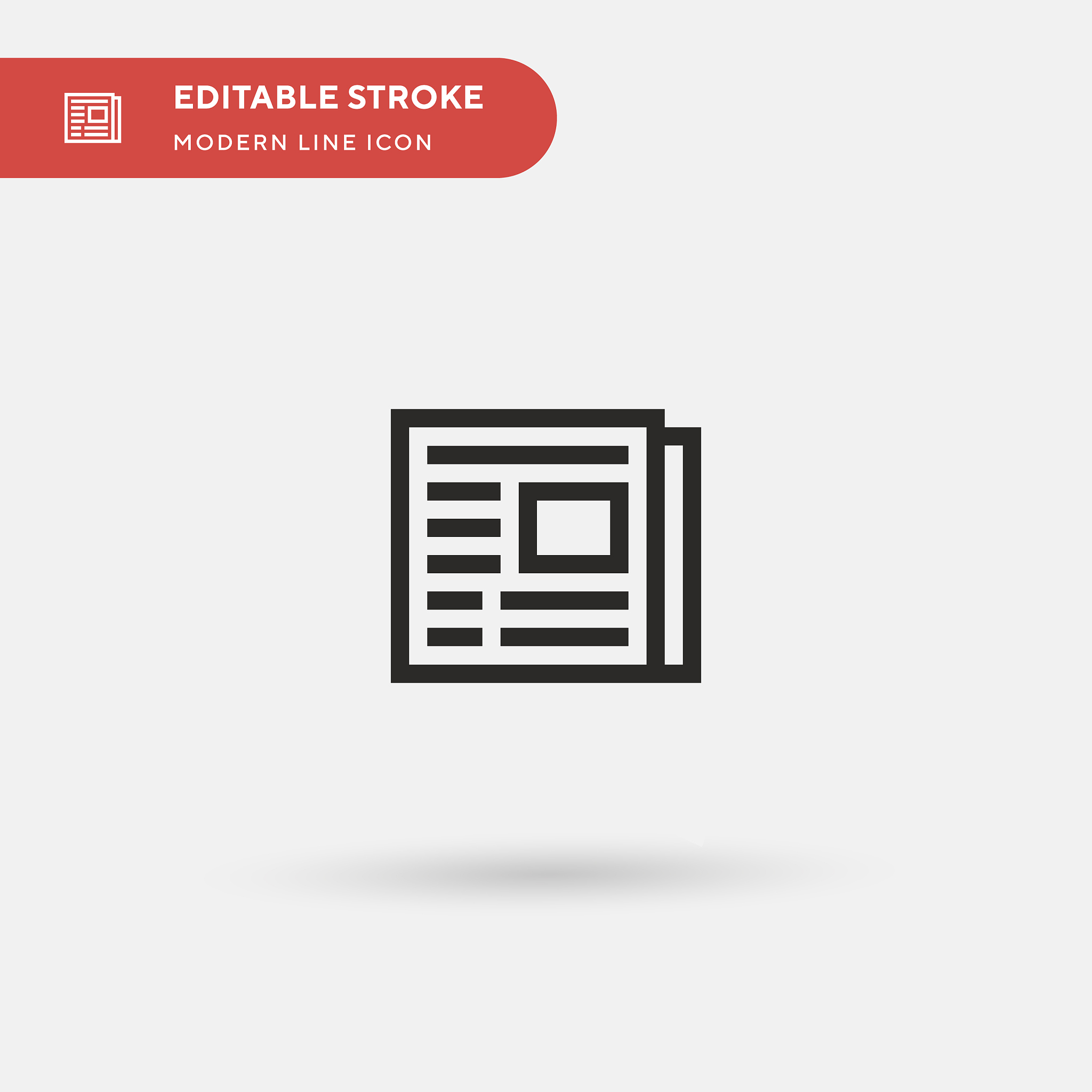 newspaper simple icon symbol