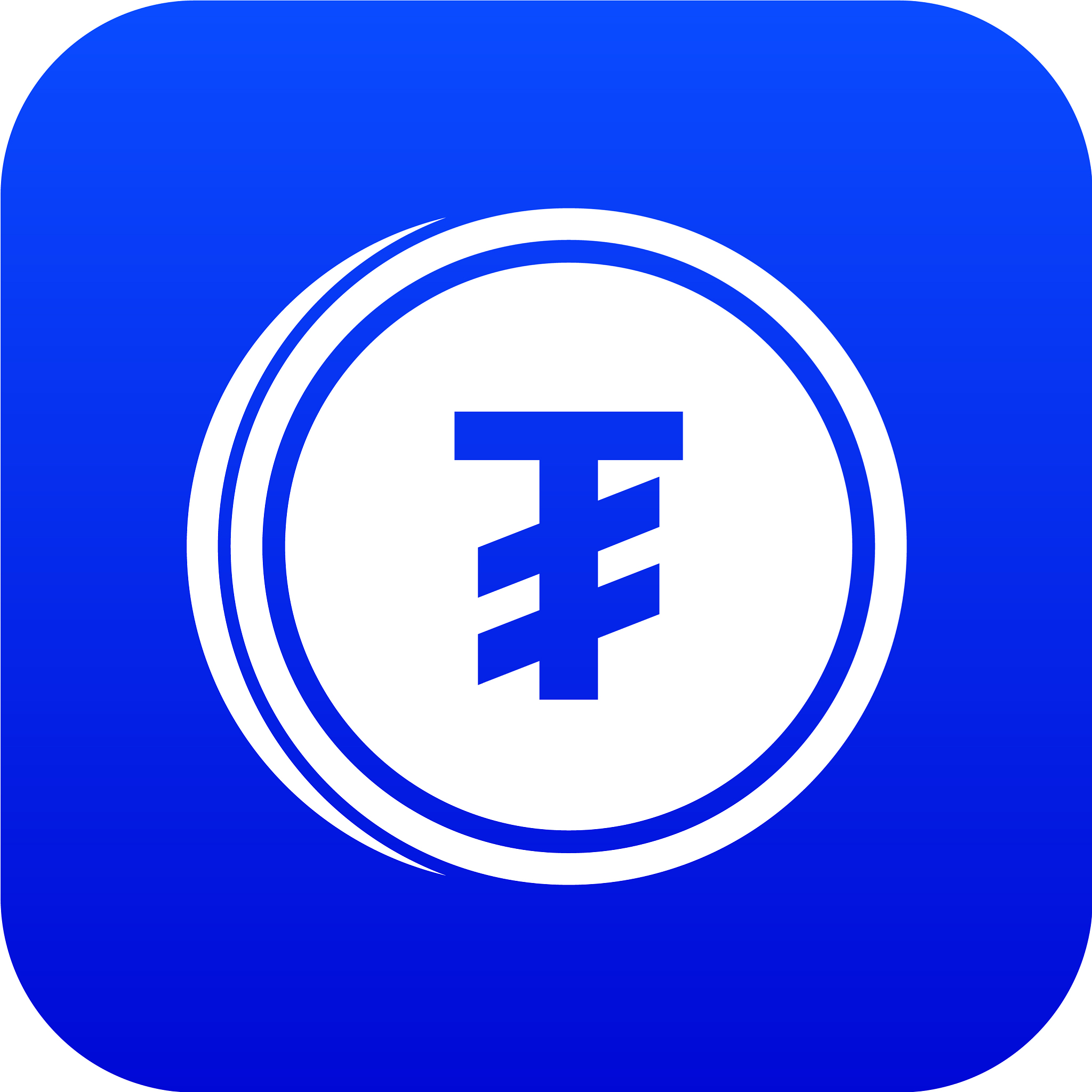 tugrik coin icon digital blue
