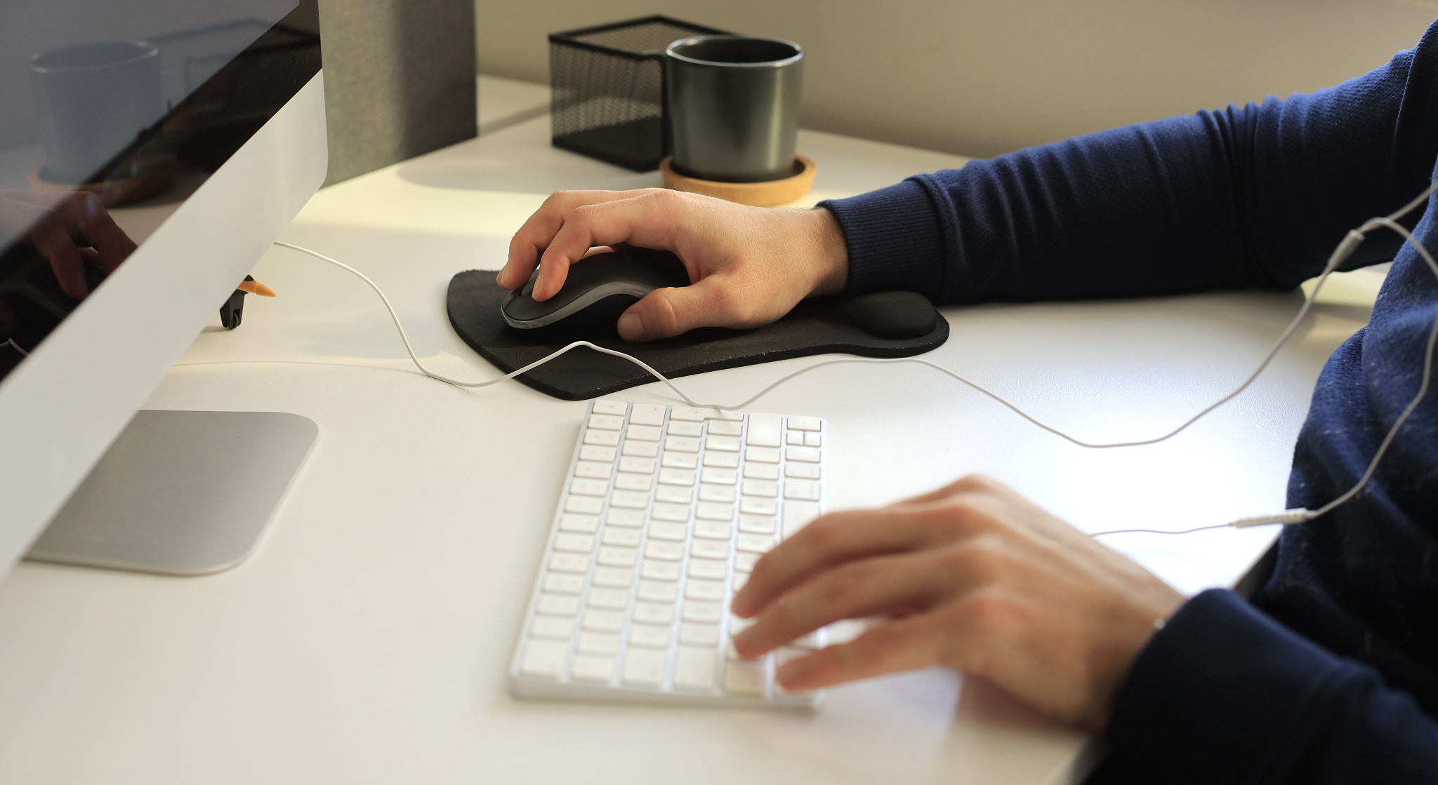 man using computer