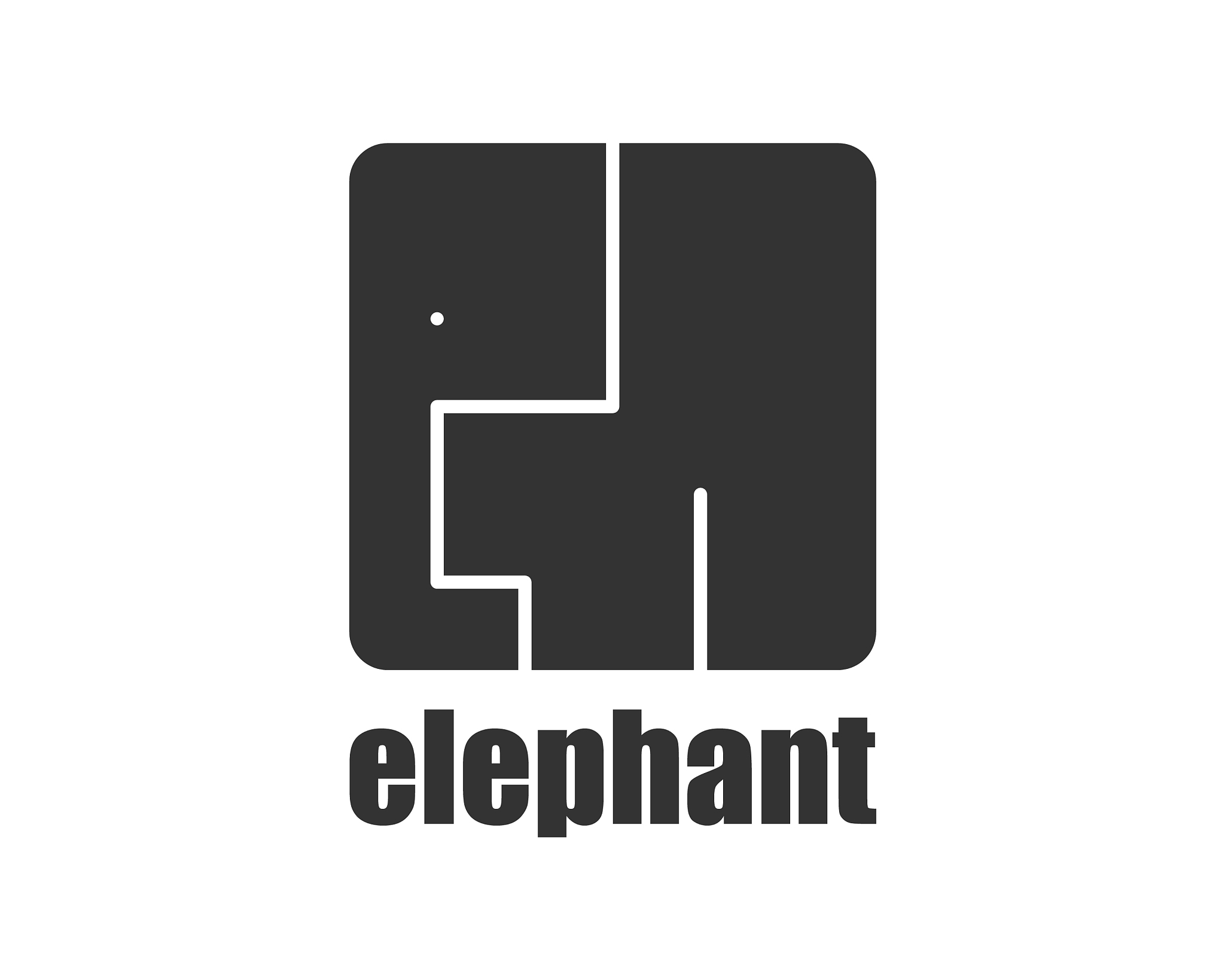 elephant logo modern style african animals wild