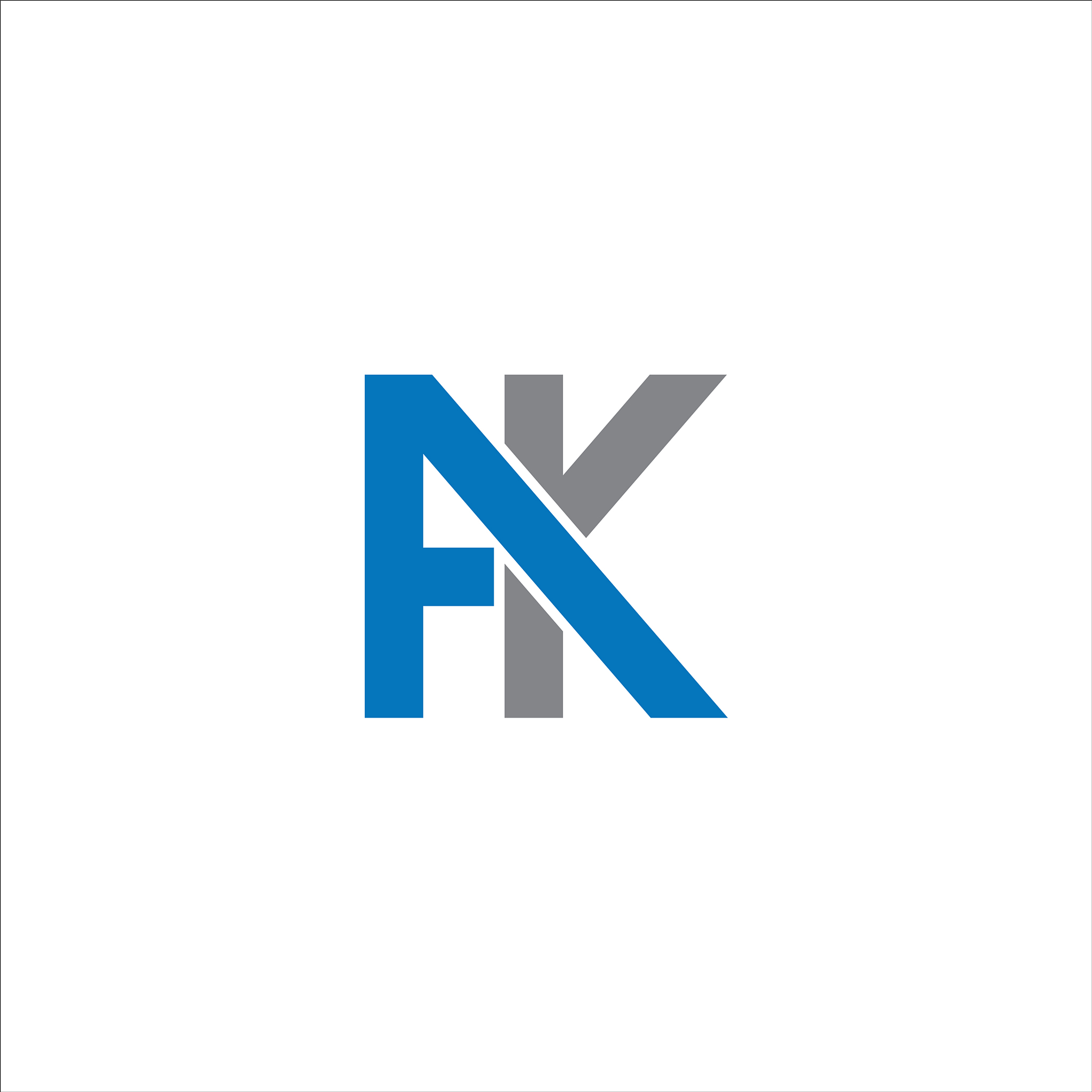 initial letter ak or ka logo design template