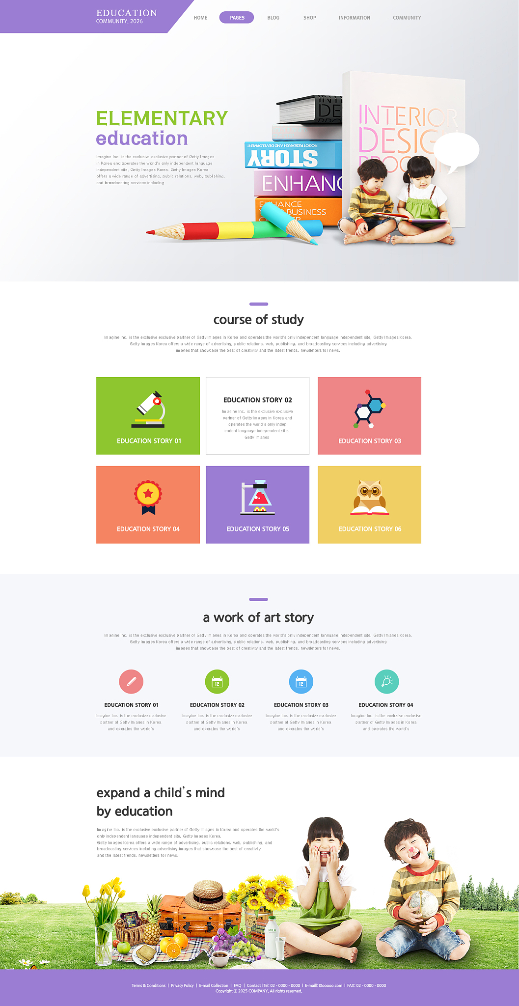 education web template