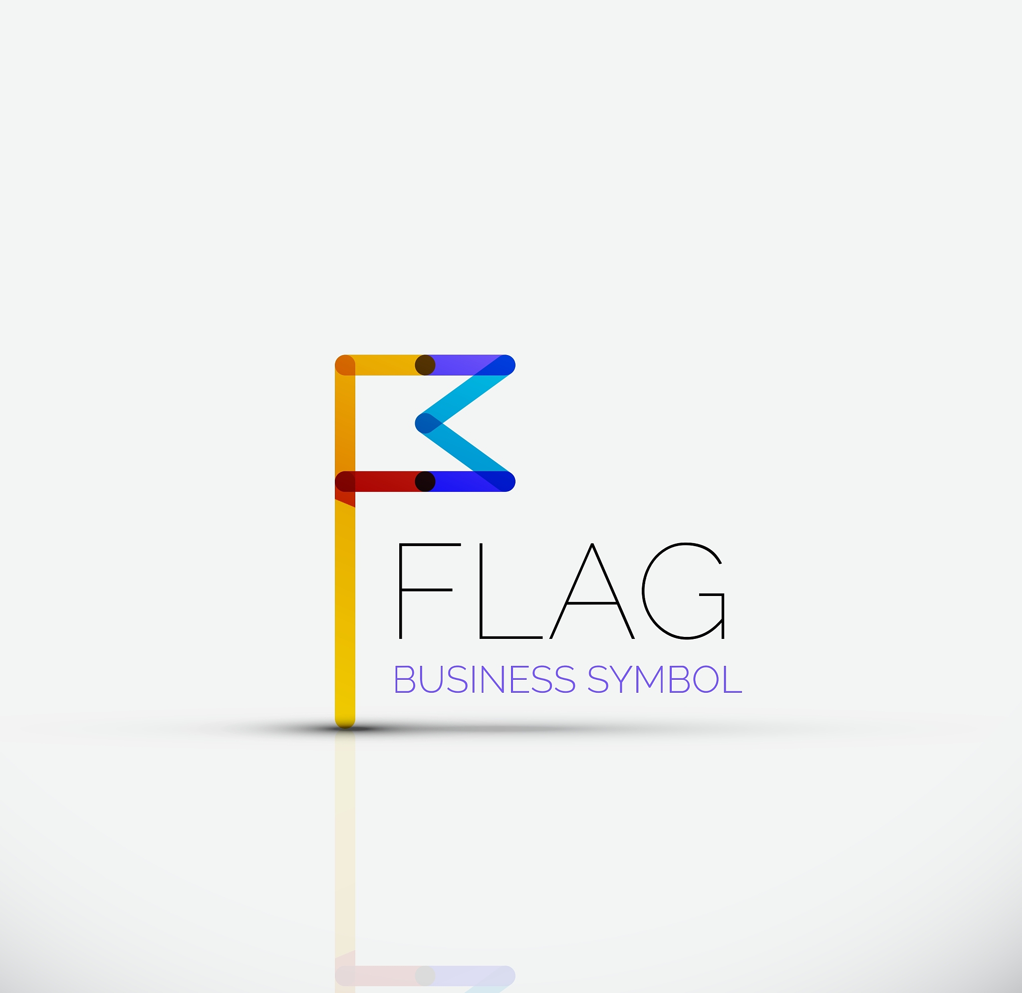 logo flag abstract linear geometric business icon