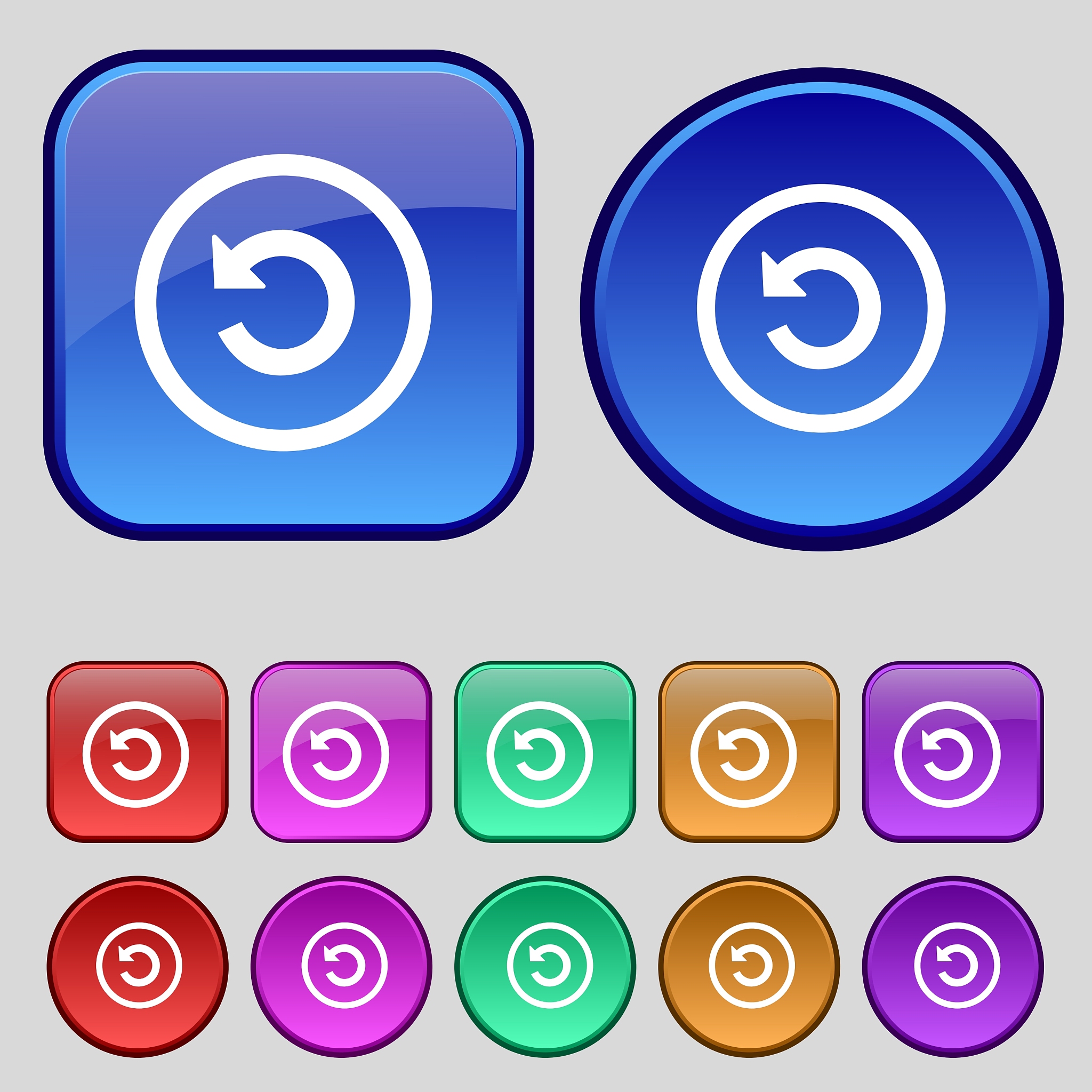 upgrade arrow update icon sign a set of twelve
