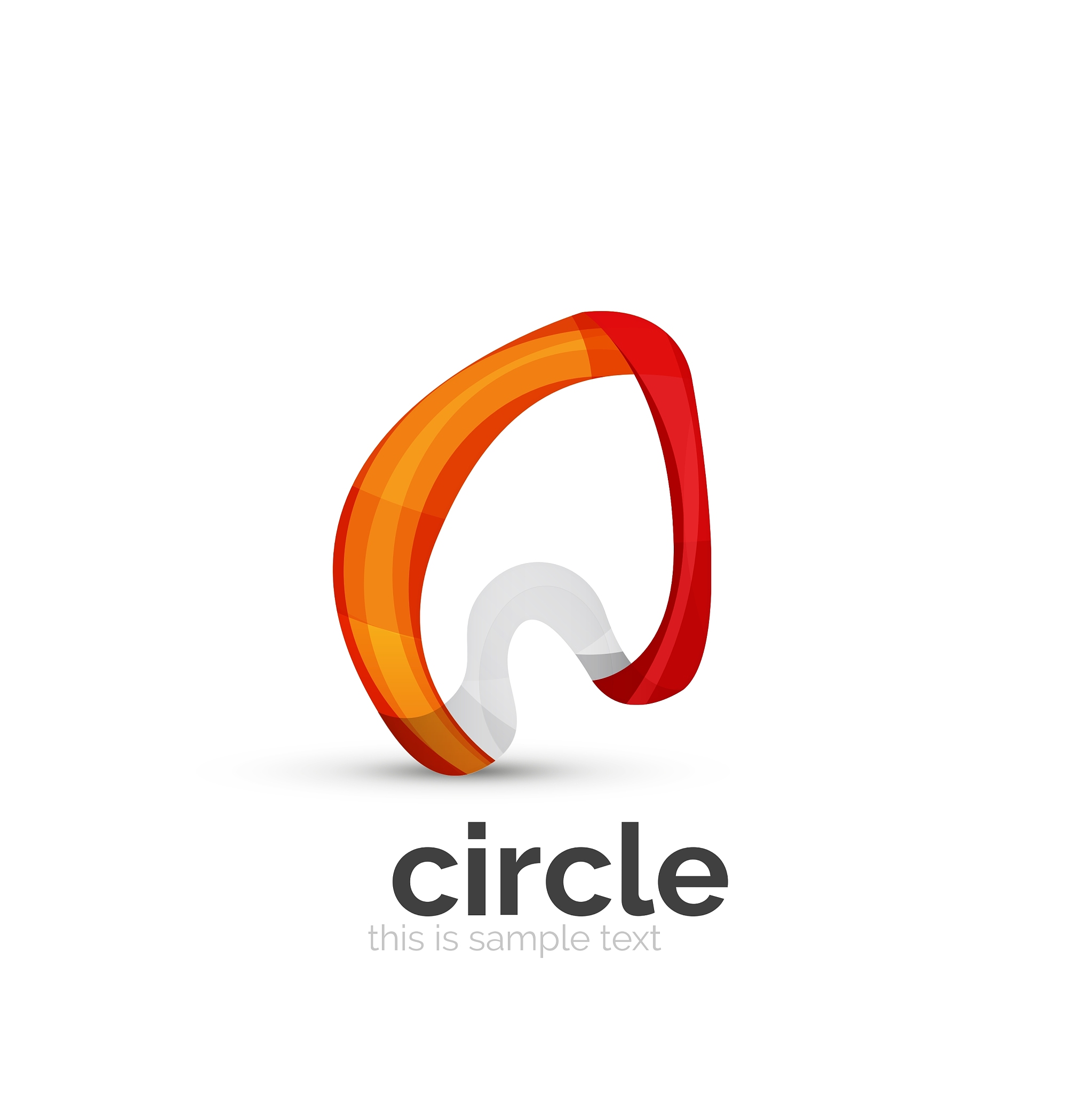 abstract swirly round logo template
