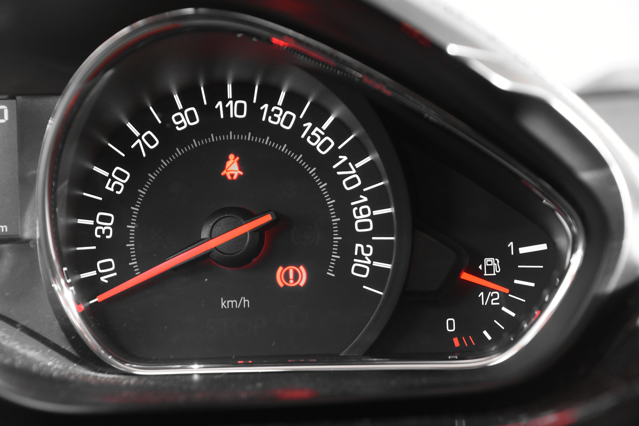 closeup car dashboard