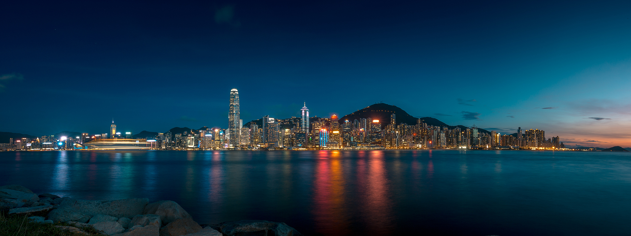 hong kong island night scenes