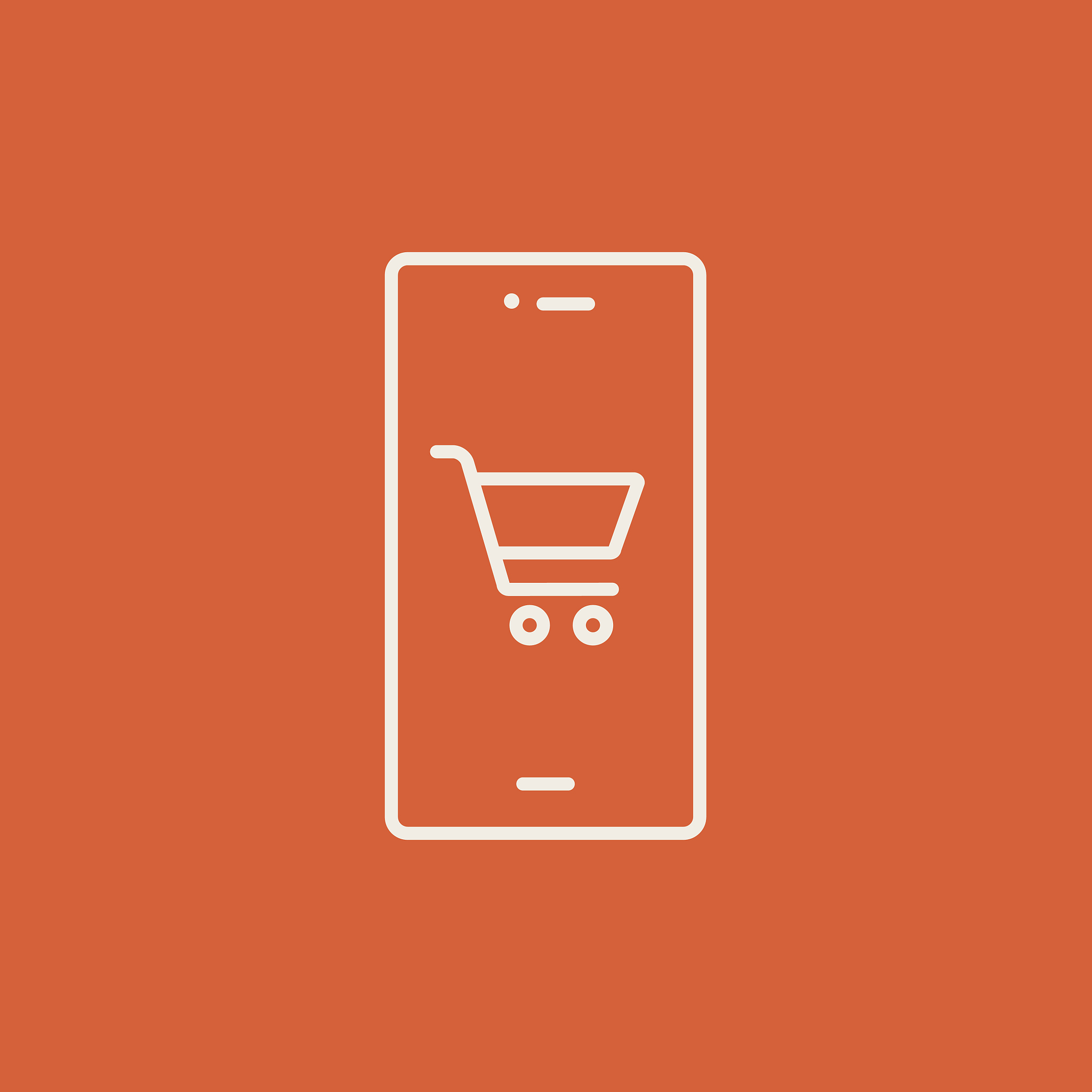 online shopping line icon